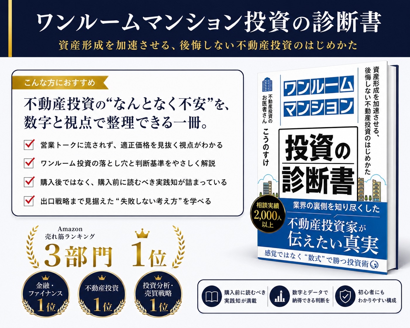著書『ワンルームマンション投資の診断書』Amazon売れ筋ランキング3部門1位