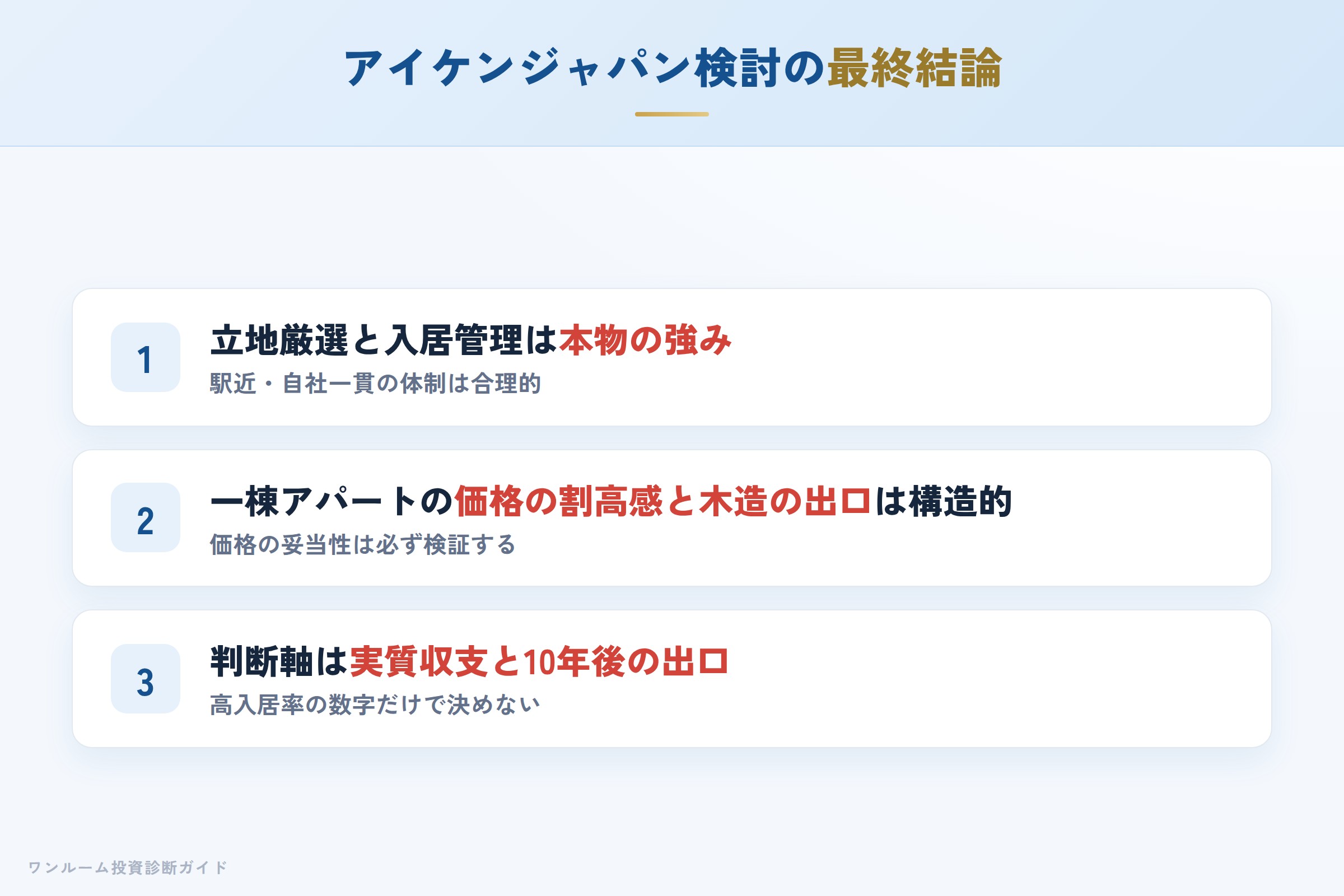 アイケンジャパンを検討する人への最終結論3カ条