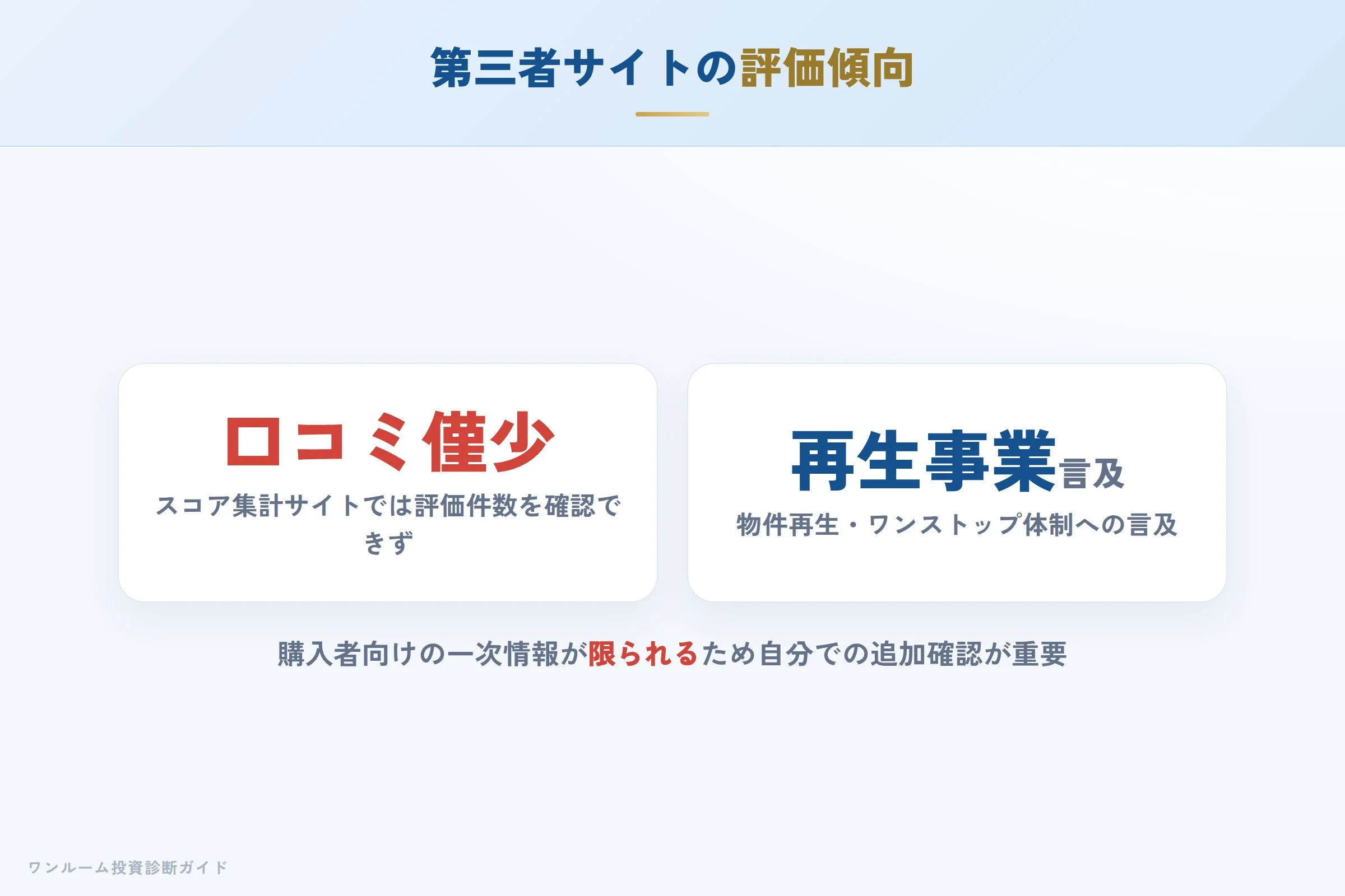 第三者サイトで見られる評価傾向