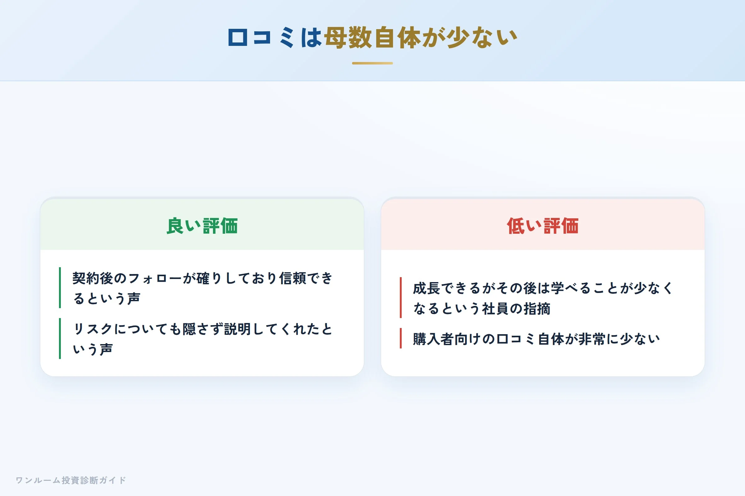 ダイセイビルドの良い口コミと悪い口コミの対比