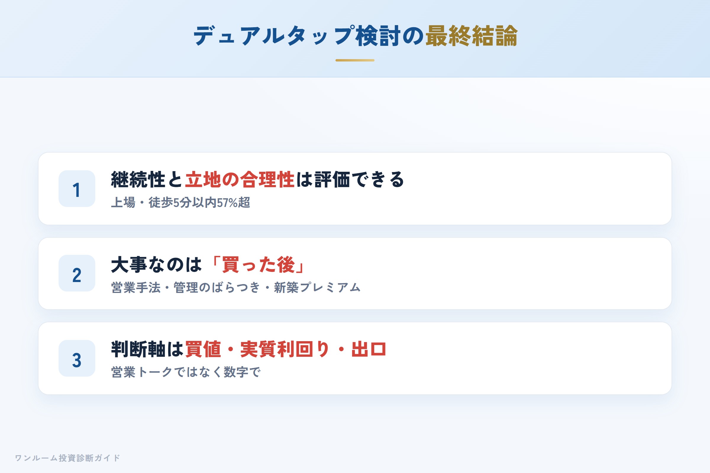 デュアルタップを検討する人への最終結論3カ条