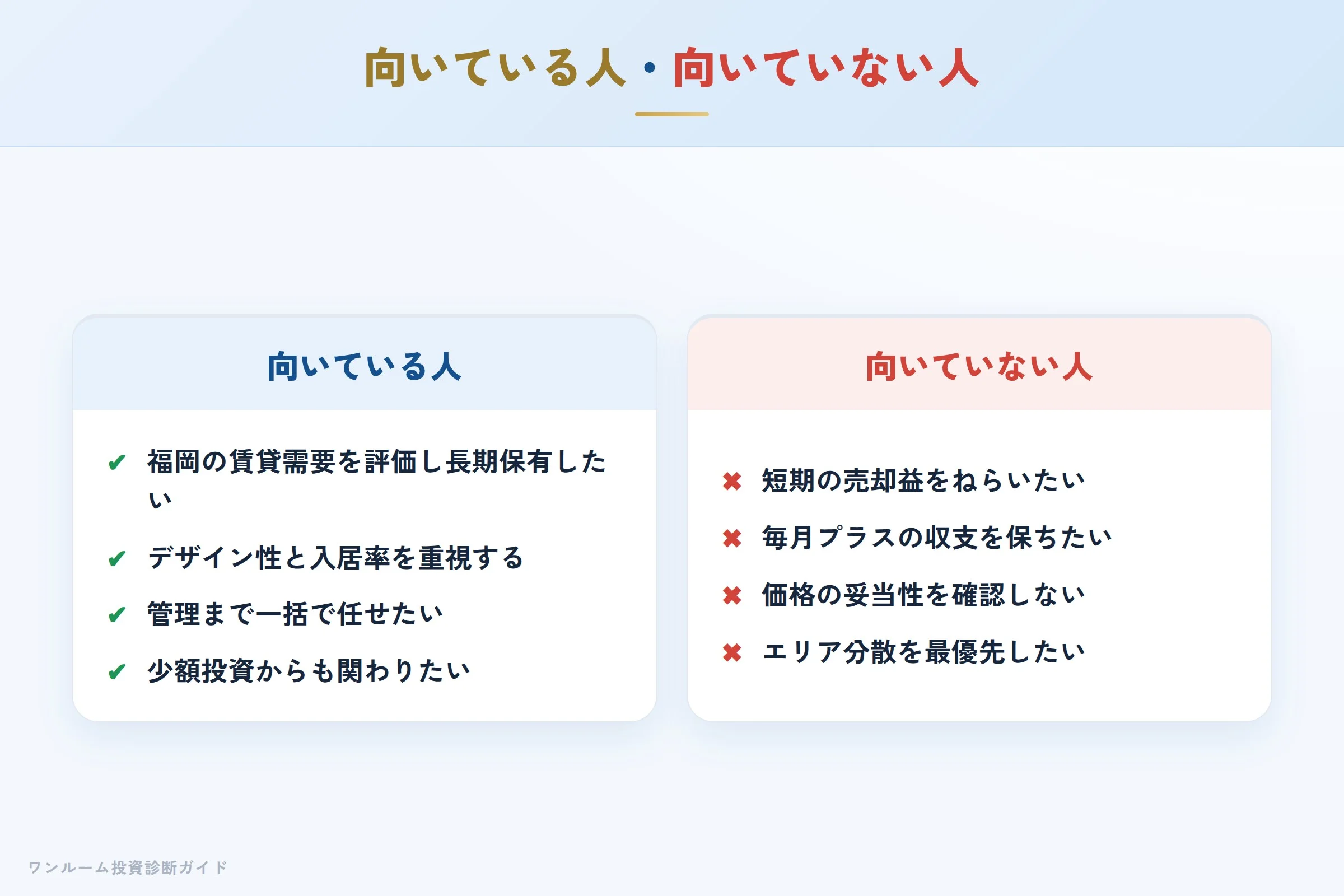 向いている人・向いていない人の図解