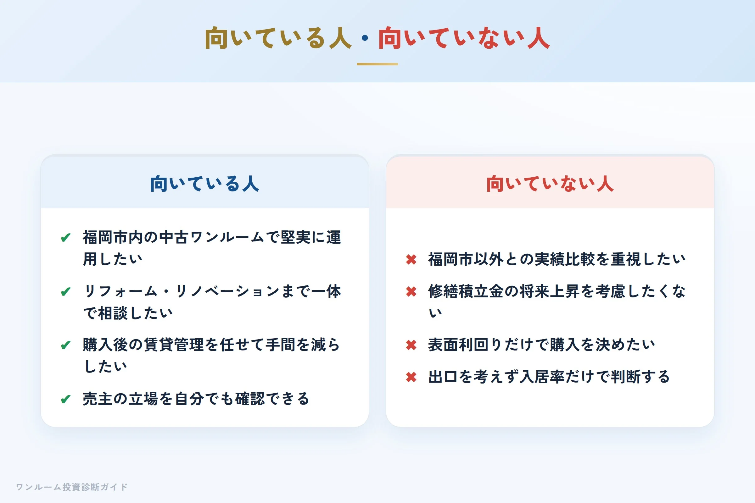 向いている人・向いていない人
