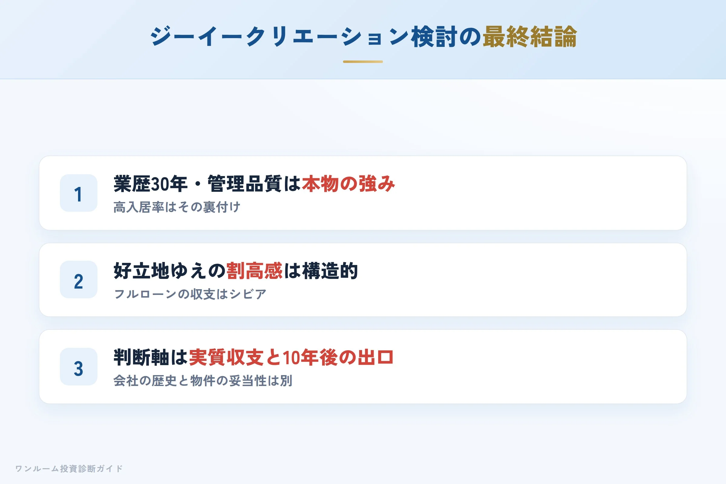 ジーイークリエーションを検討する人への最終結論3カ条