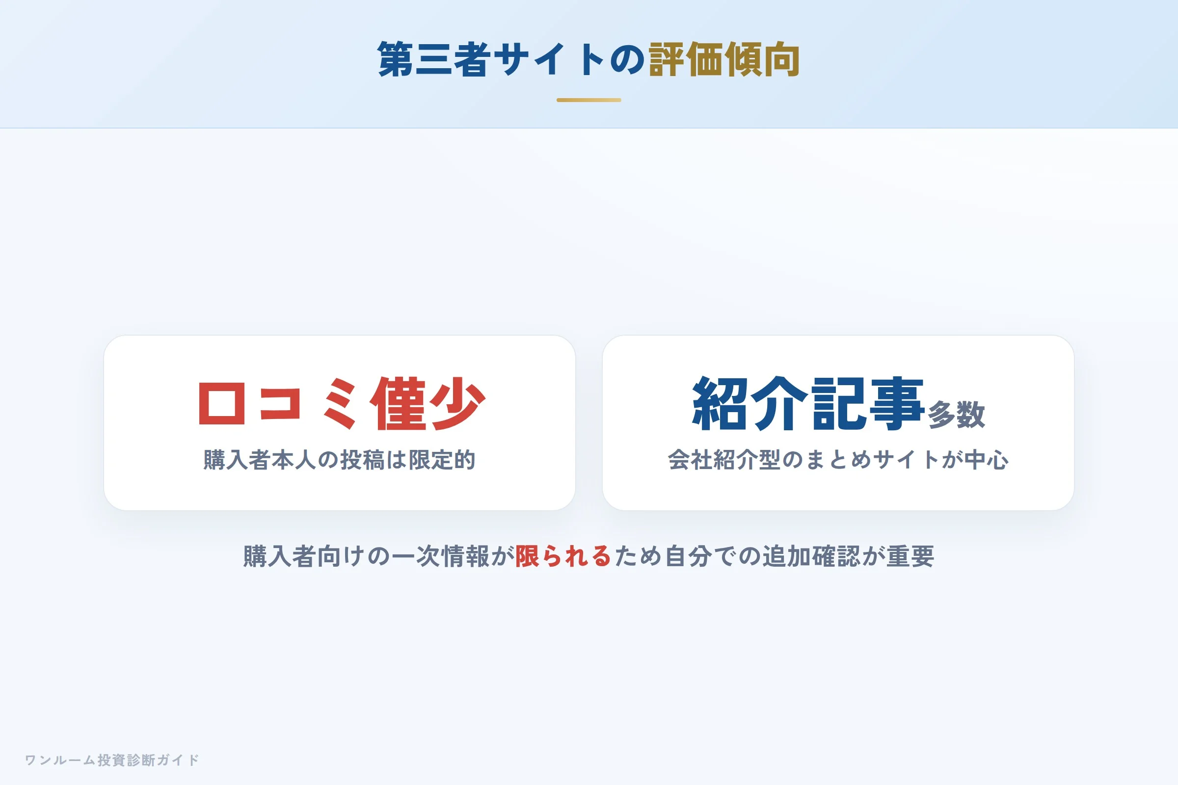 第三者サイトで見られる評価傾向