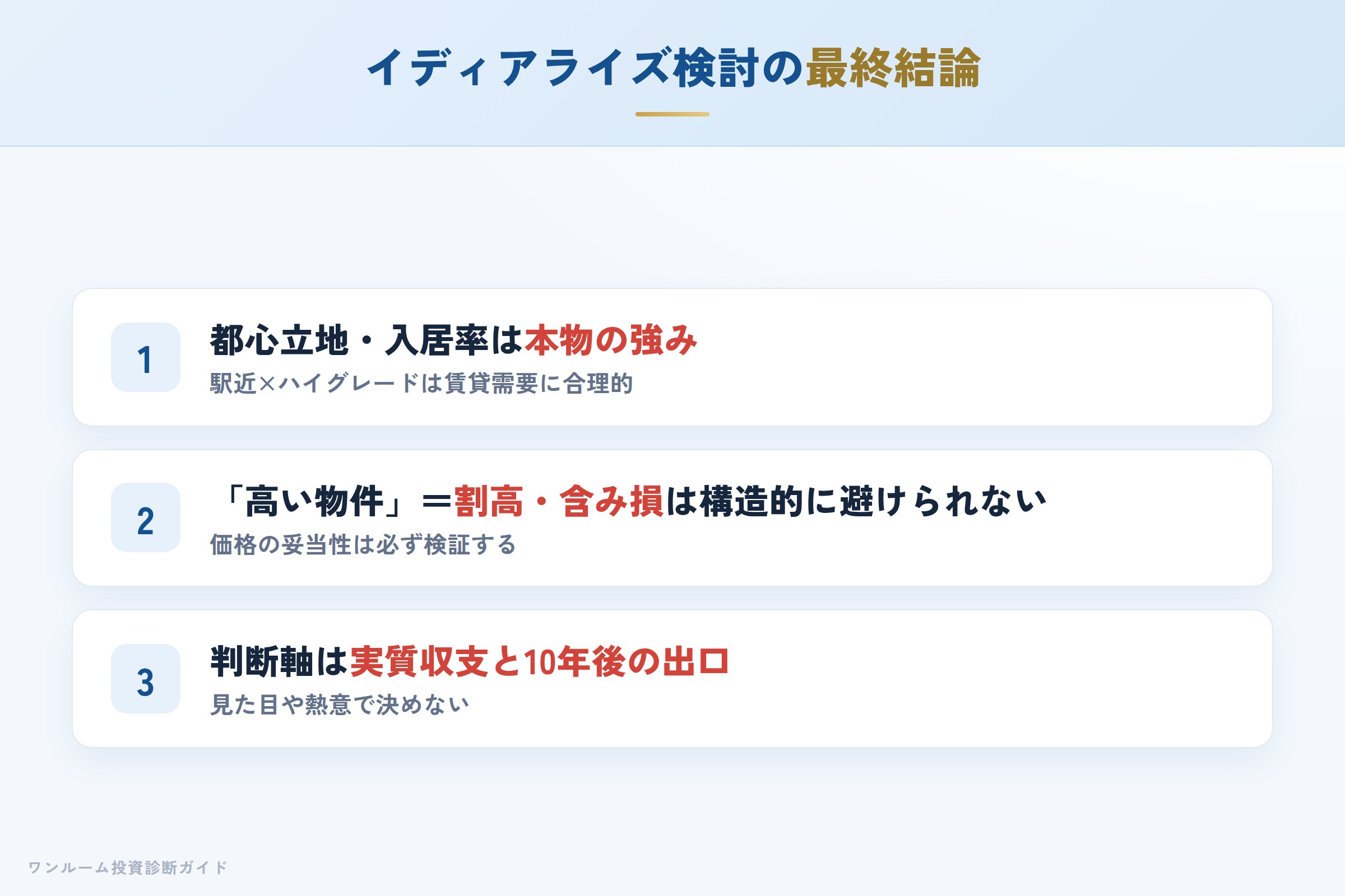 イディアライズコーポレーションを検討する人への最終結論3カ条