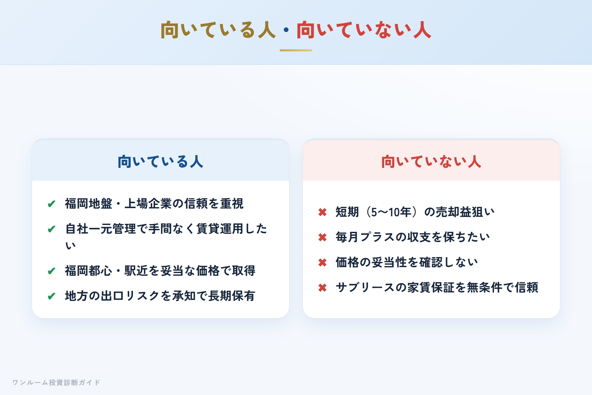 向いている人・向いていない人