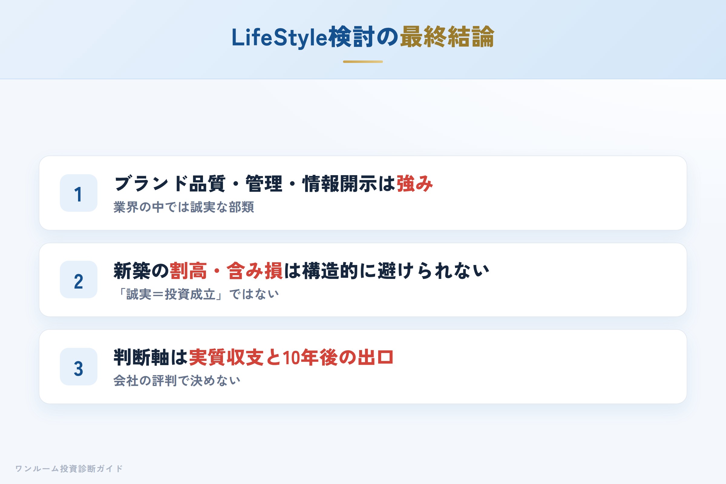 LifeStyle株式会社を検討する人への最終結論3カ条