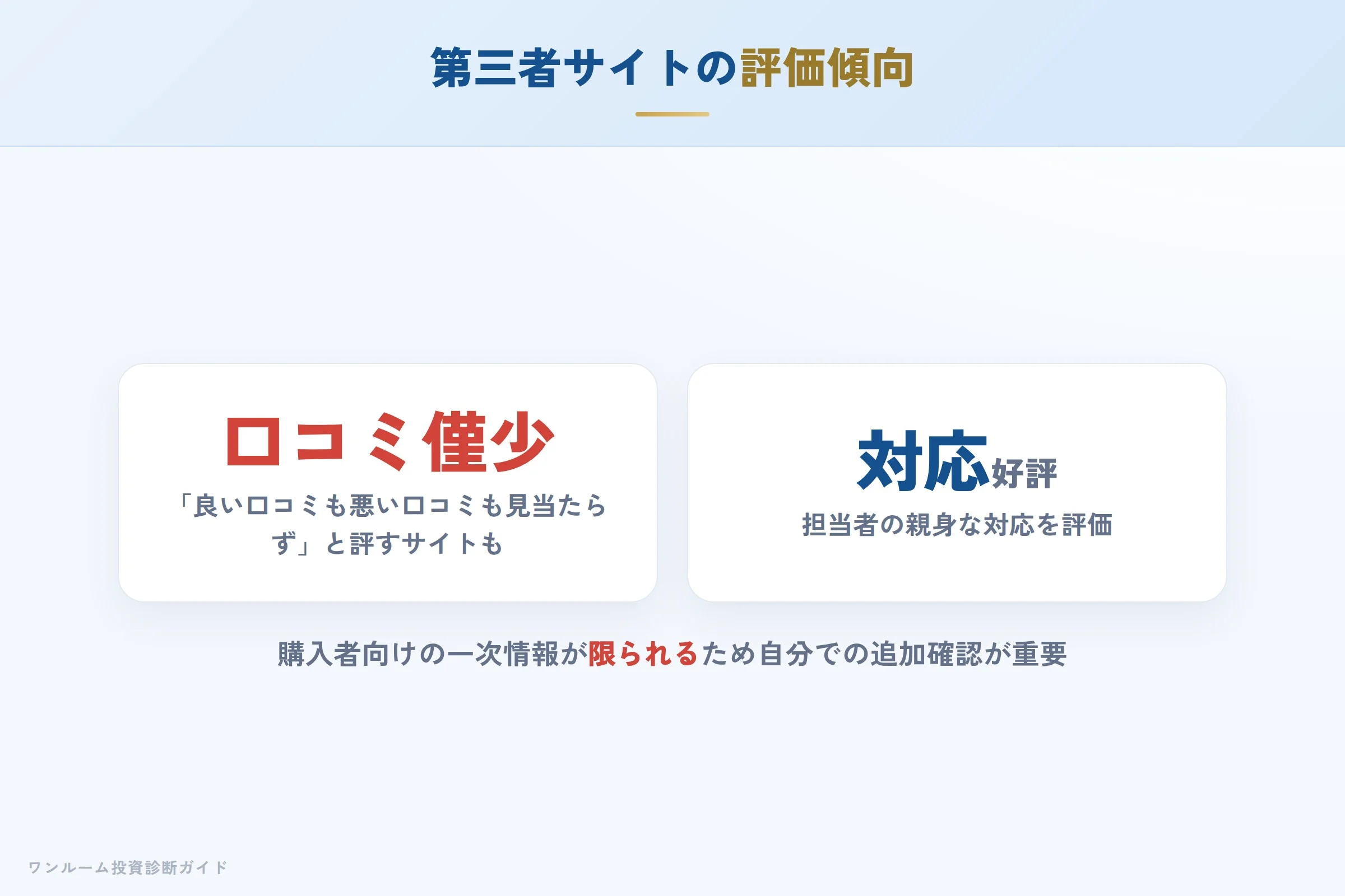 第三者サイトで見られる評価傾向