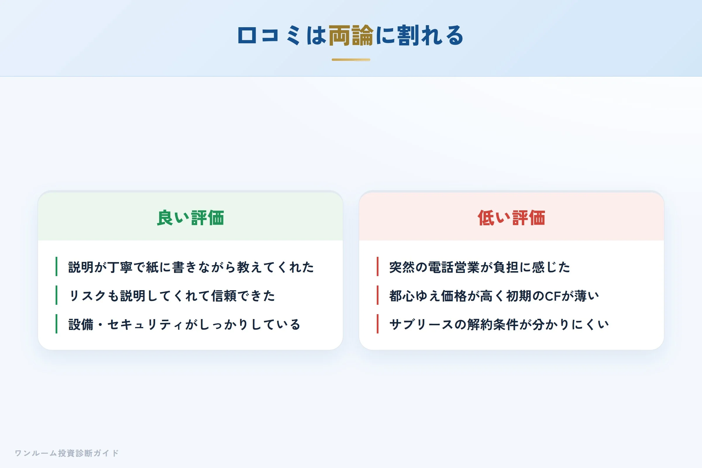 株式会社明和・明和グループの良い口コミと悪い口コミの対比