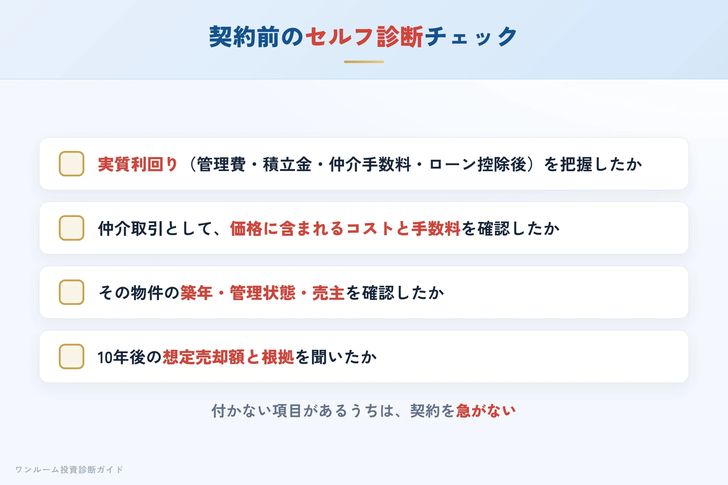 割高診断で価格の妥当性を確認するチェックリスト
