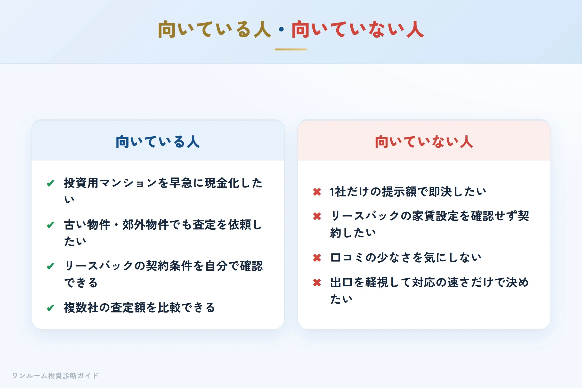 向いている人・向いていない人