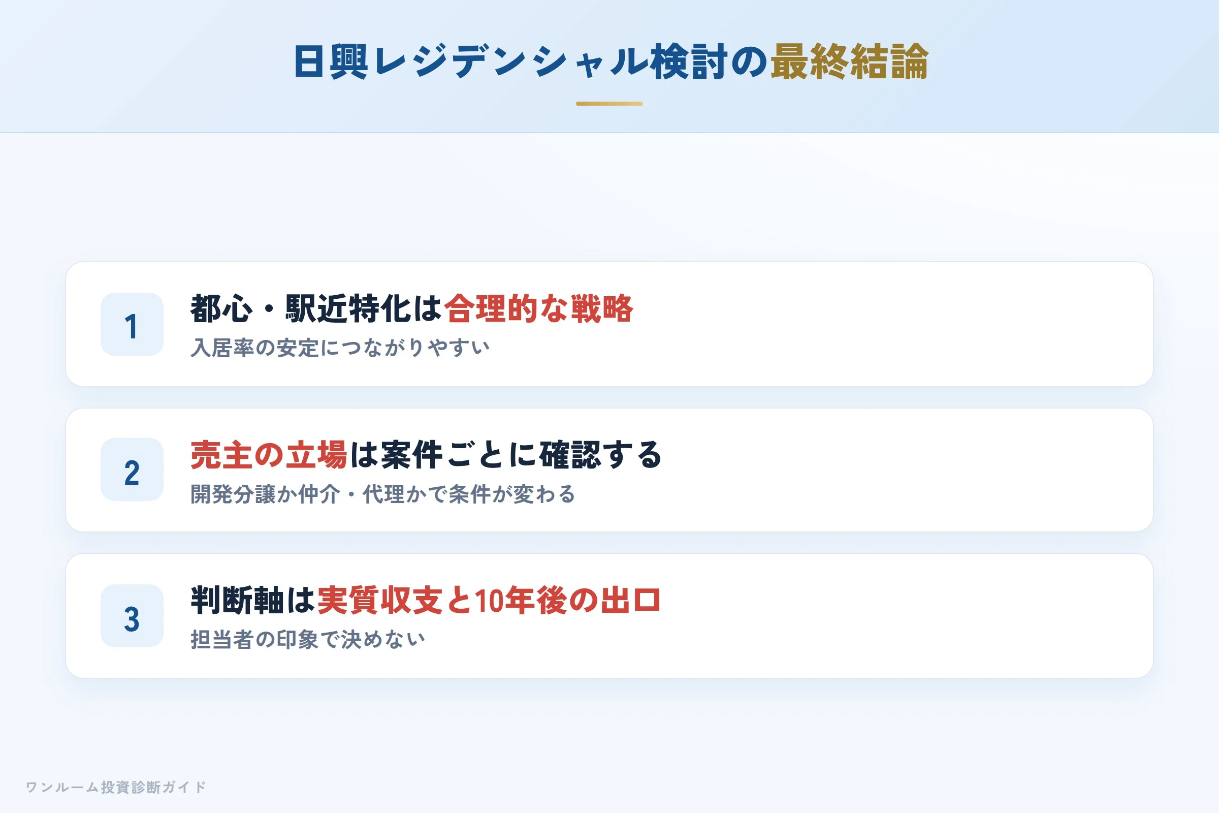 日興レジデンシャルを検討する人への最終結論