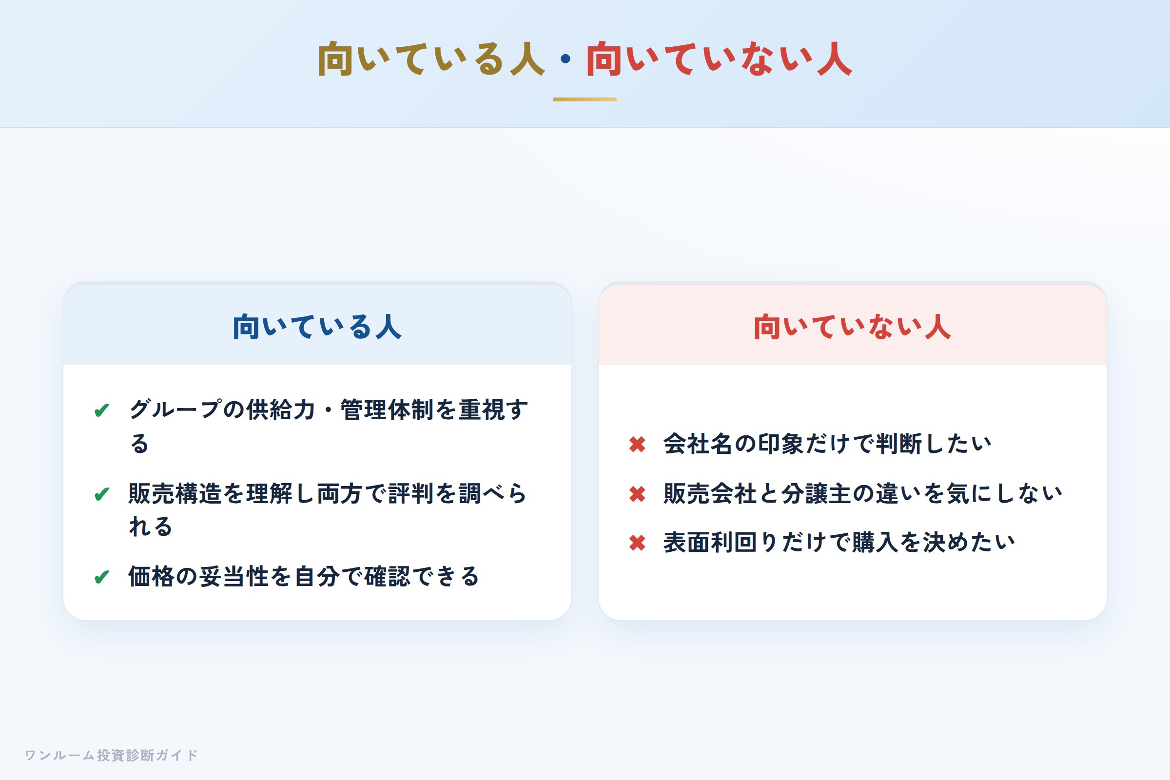 向いている人・向いていない人