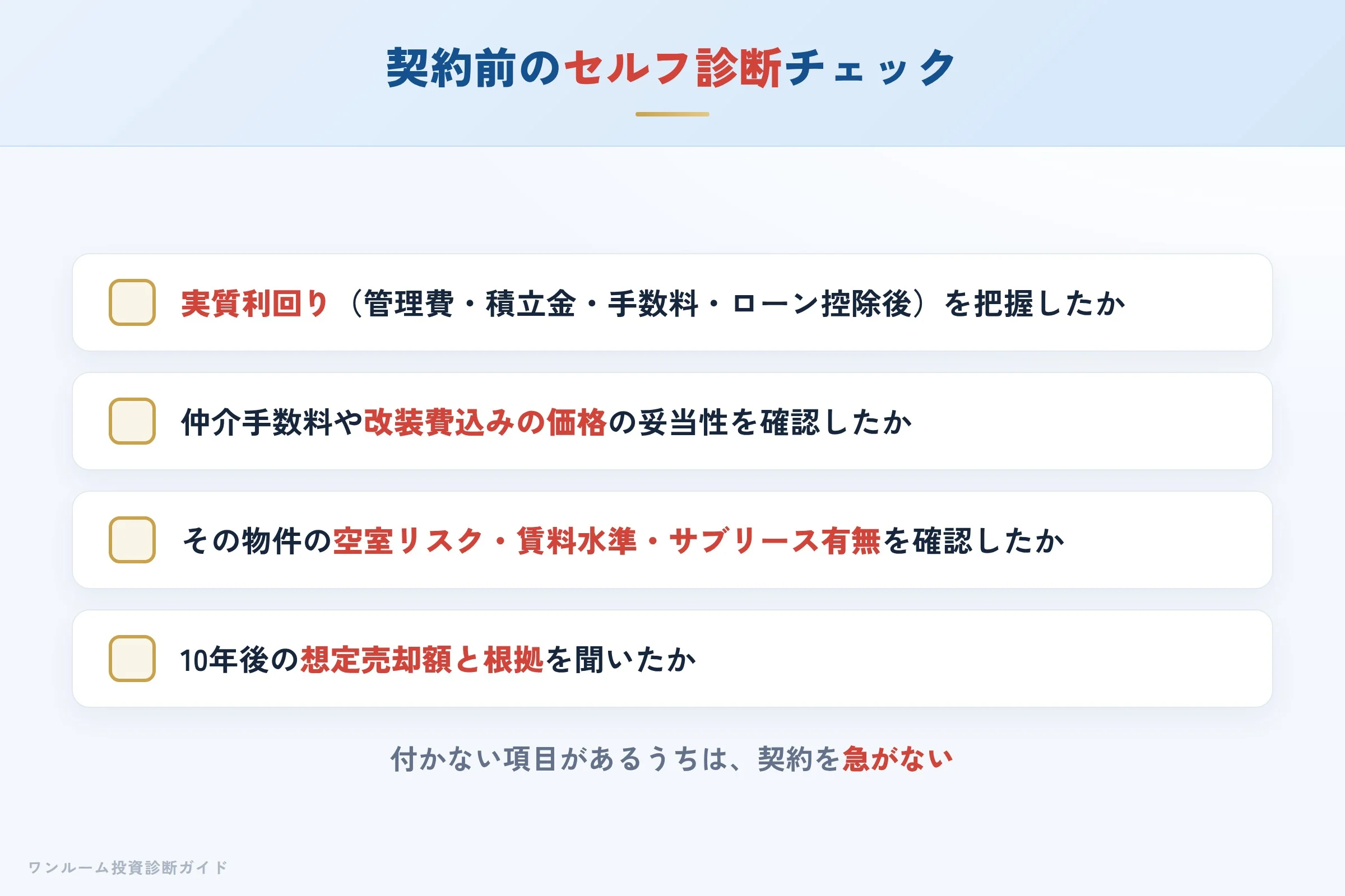 割高診断で価格の妥当性を確認するチェックリスト