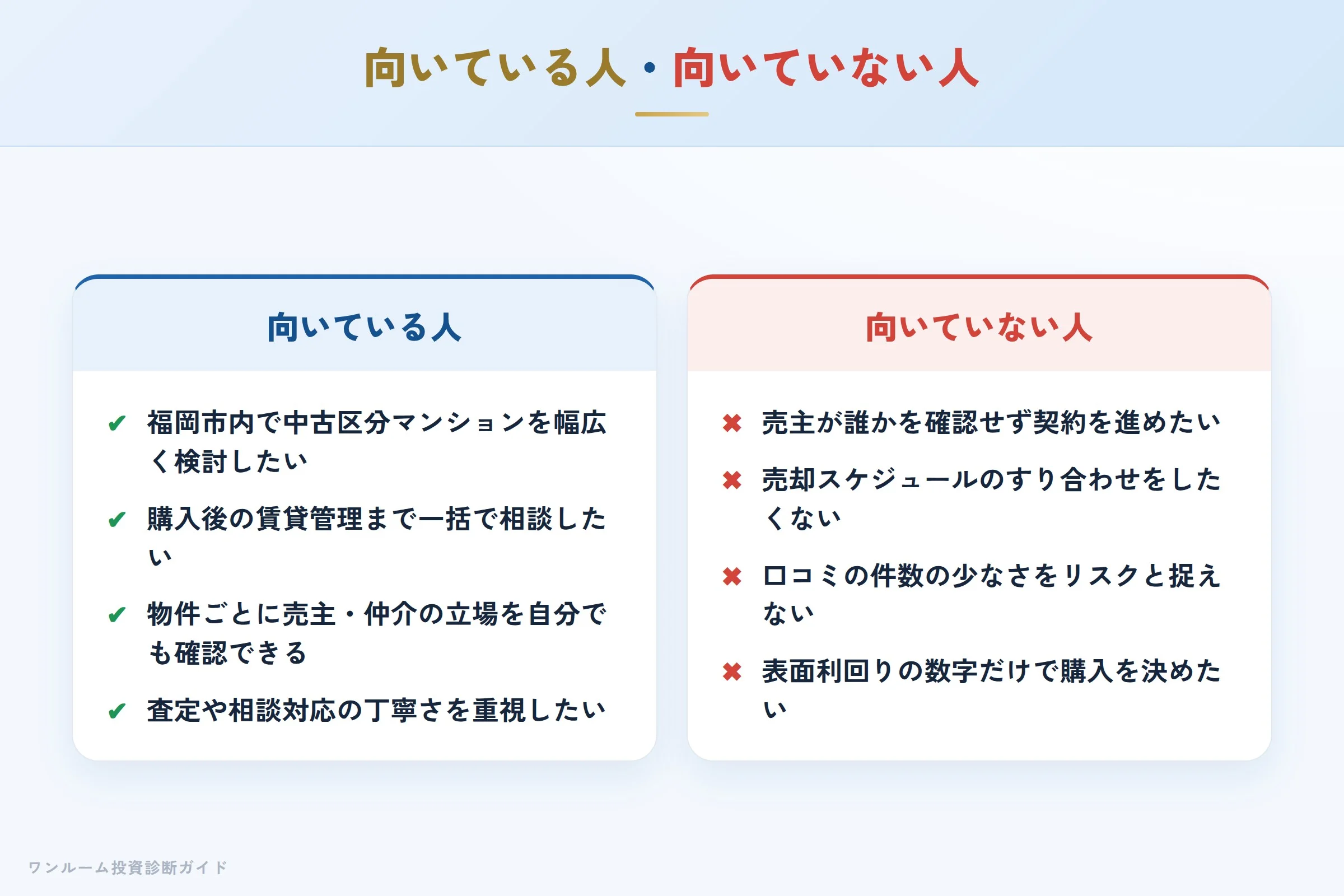 向いている人・向いていない人