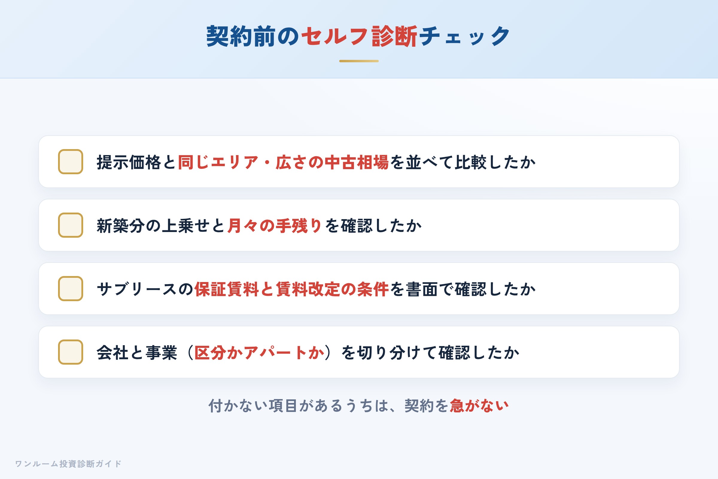 shinoken-harmony-hyoban 図解11 購入前セルフ診断チェックリスト