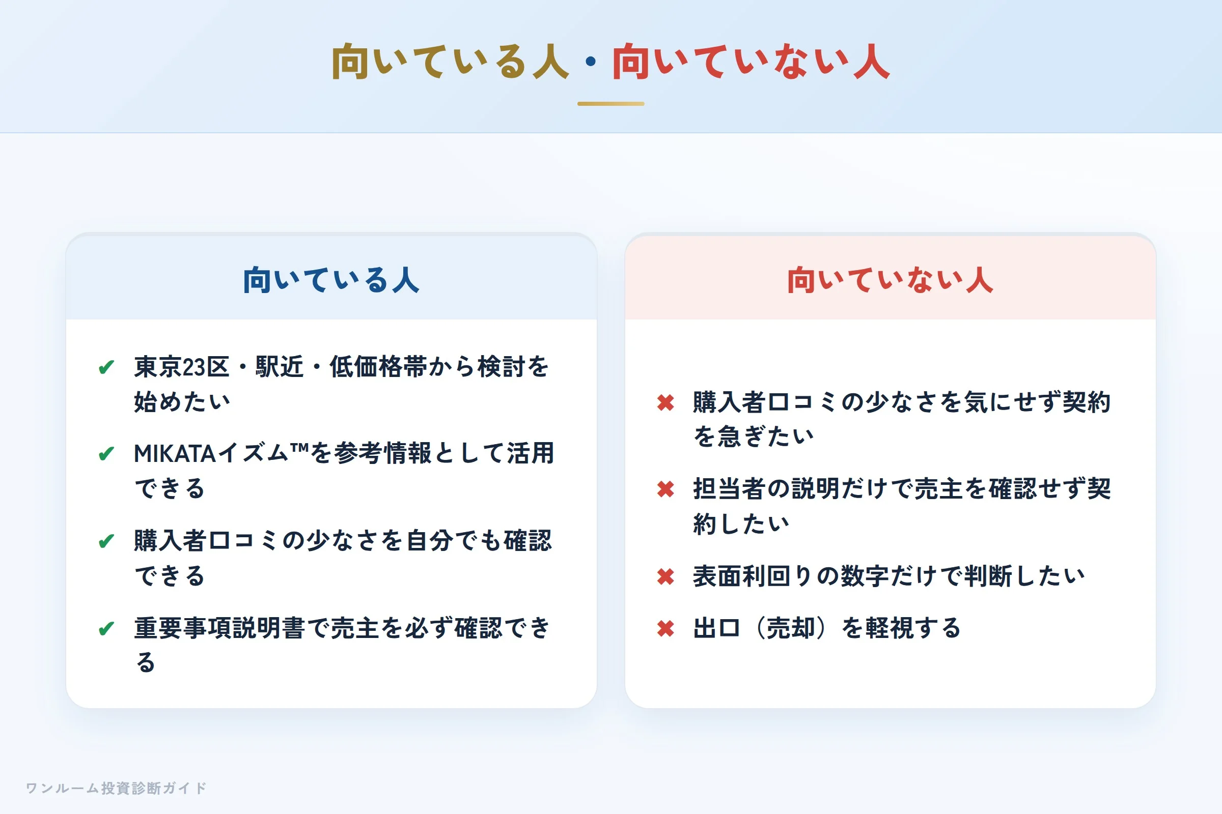 向いている人・向いていない人