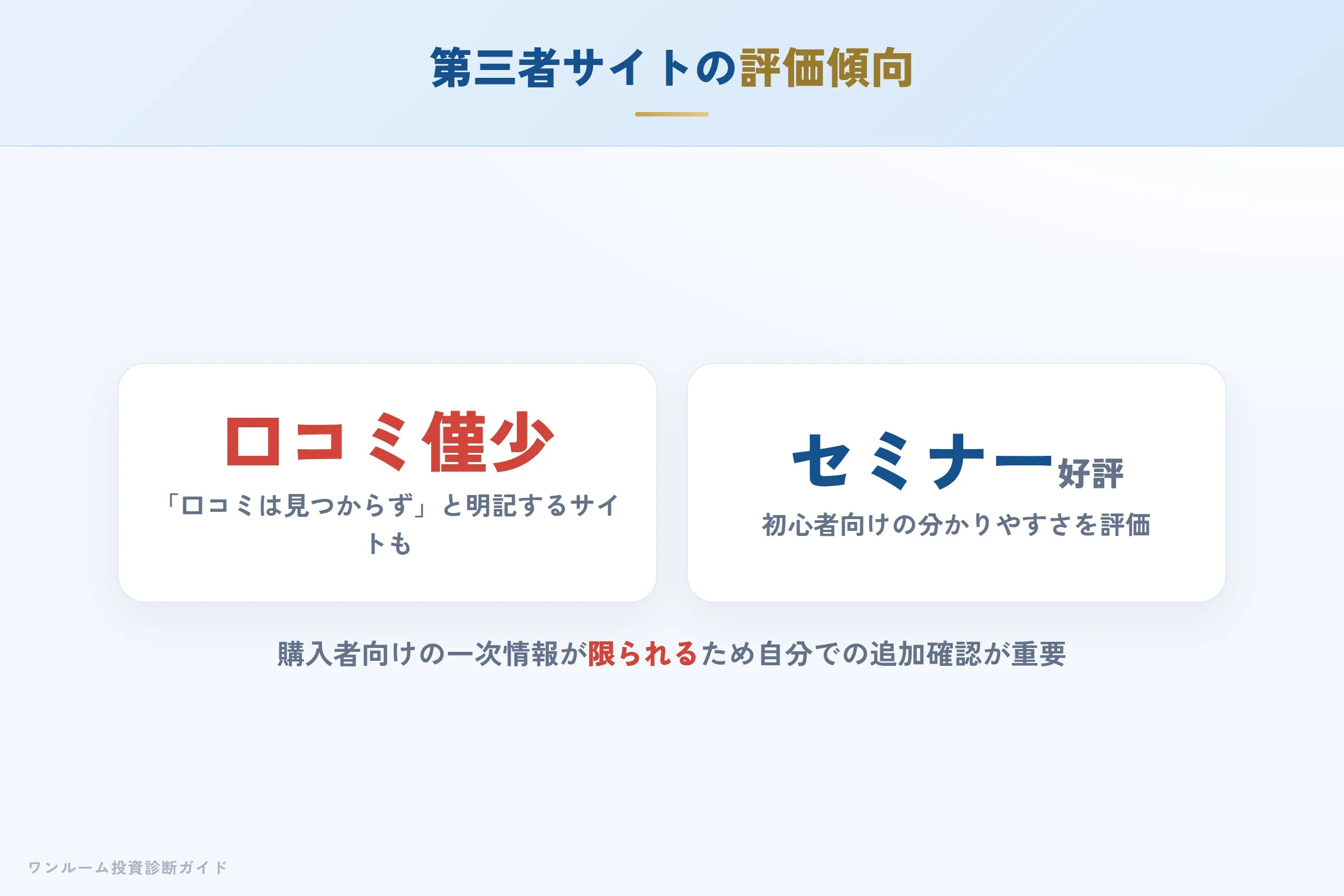 第三者サイトで見られる評価傾向