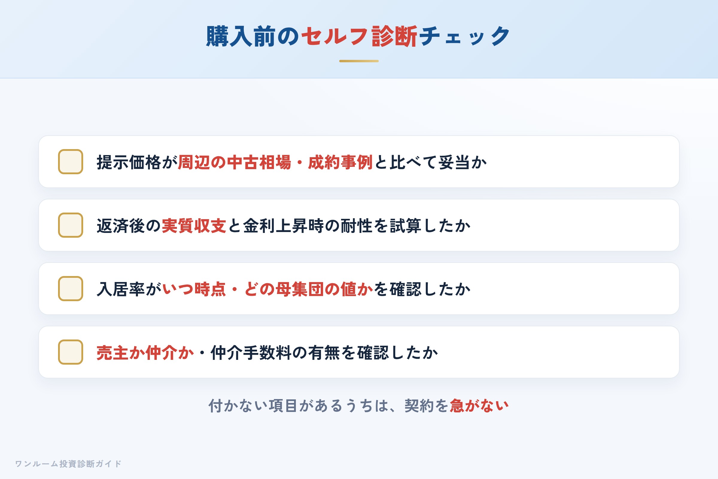 toho-housing-hyoban 図解11 購入前セルフ診断チェックリスト