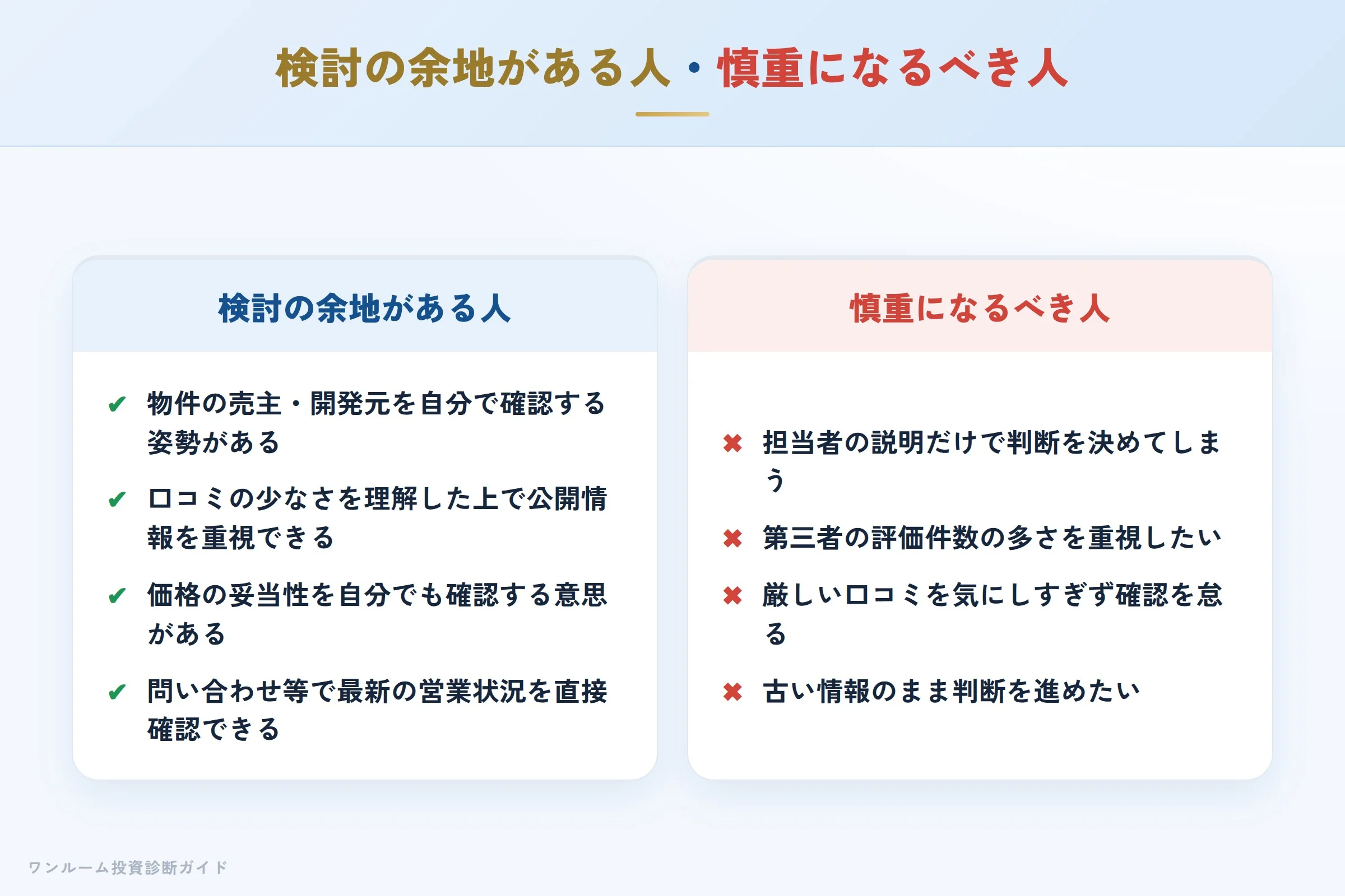 向いている人・向いていない人