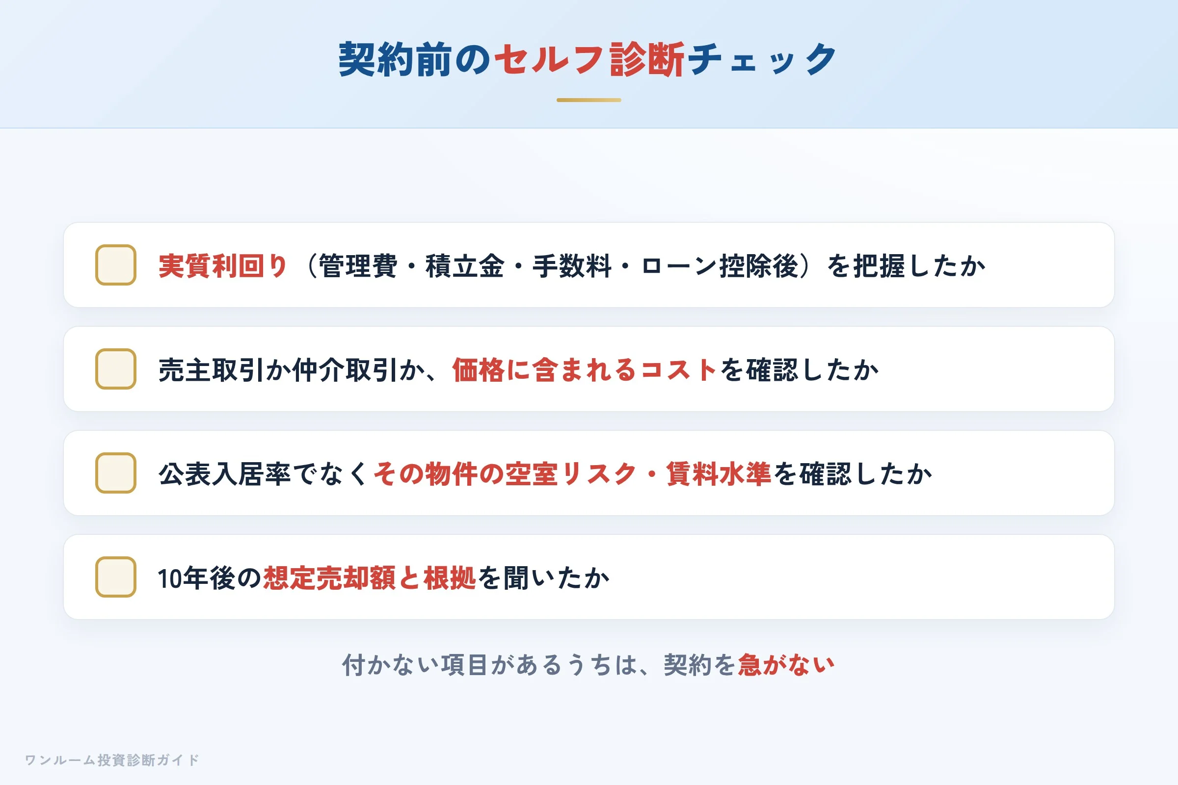 割高診断で価格の妥当性を確認するチェックリスト