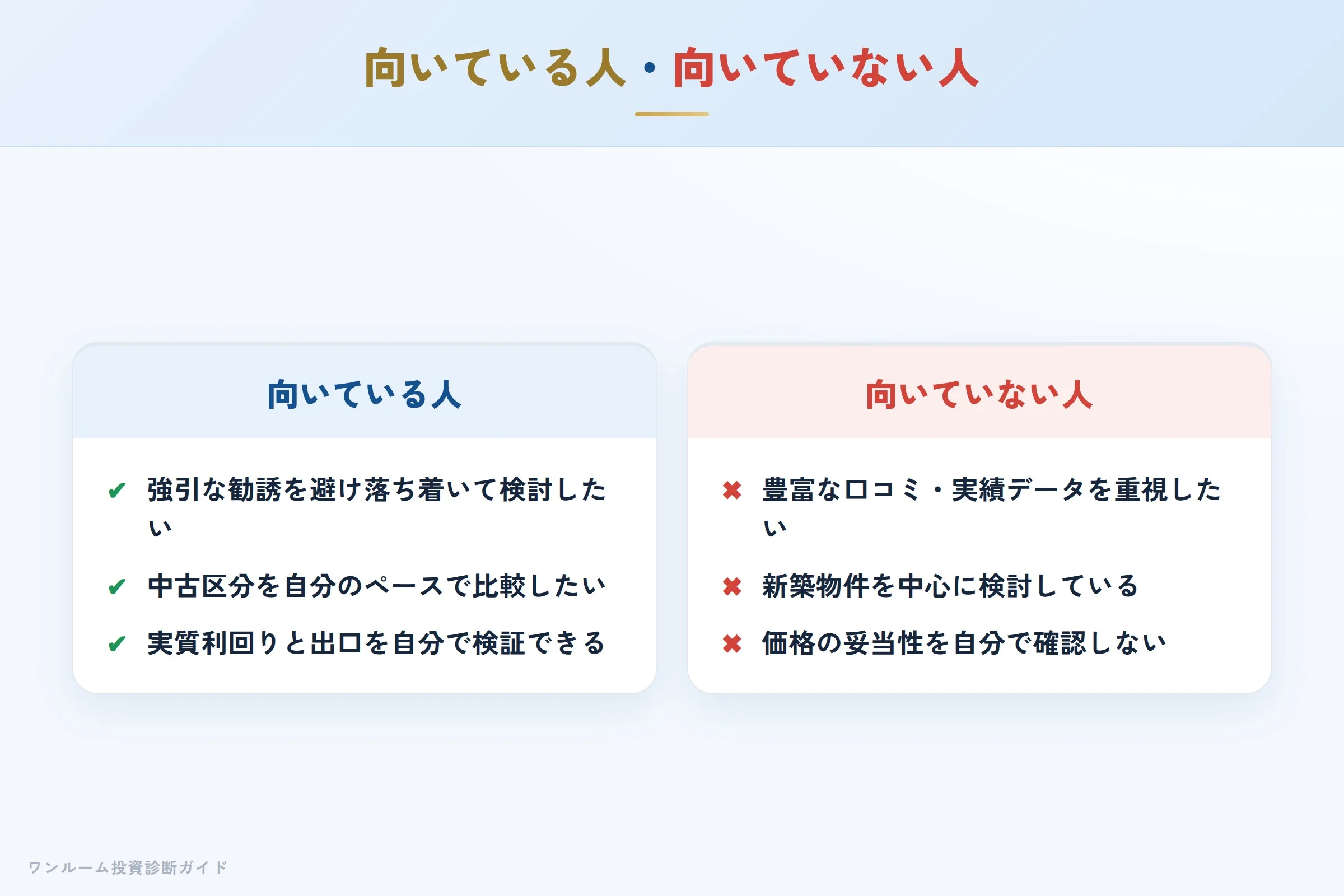 向いている人・向いていない人