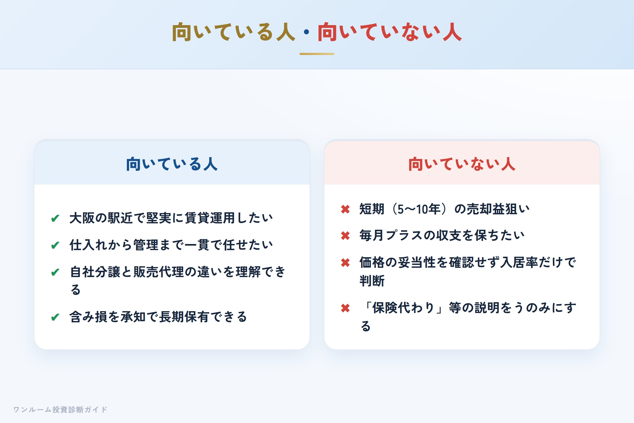 向いている人・向いていない人