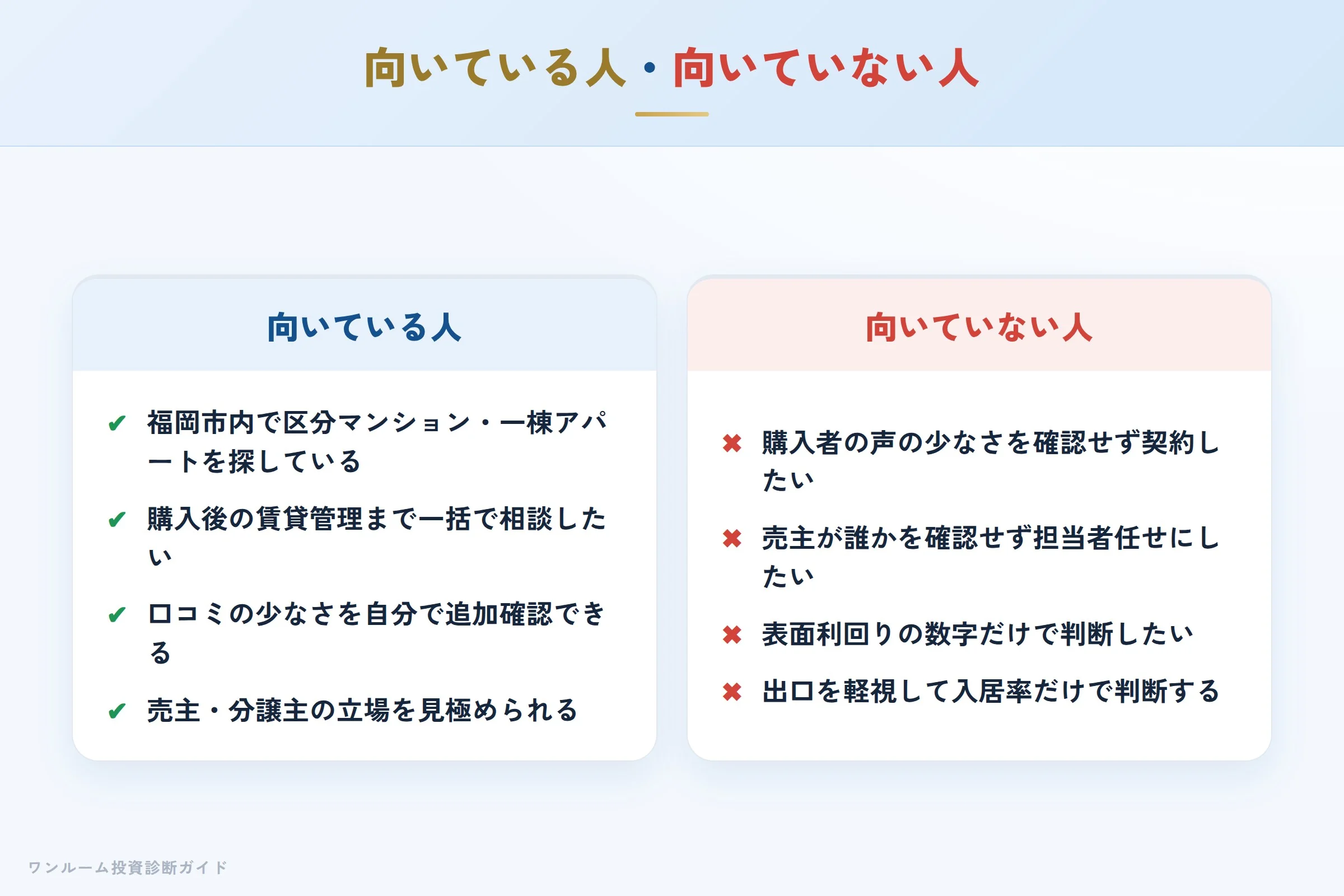 向いている人・向いていない人