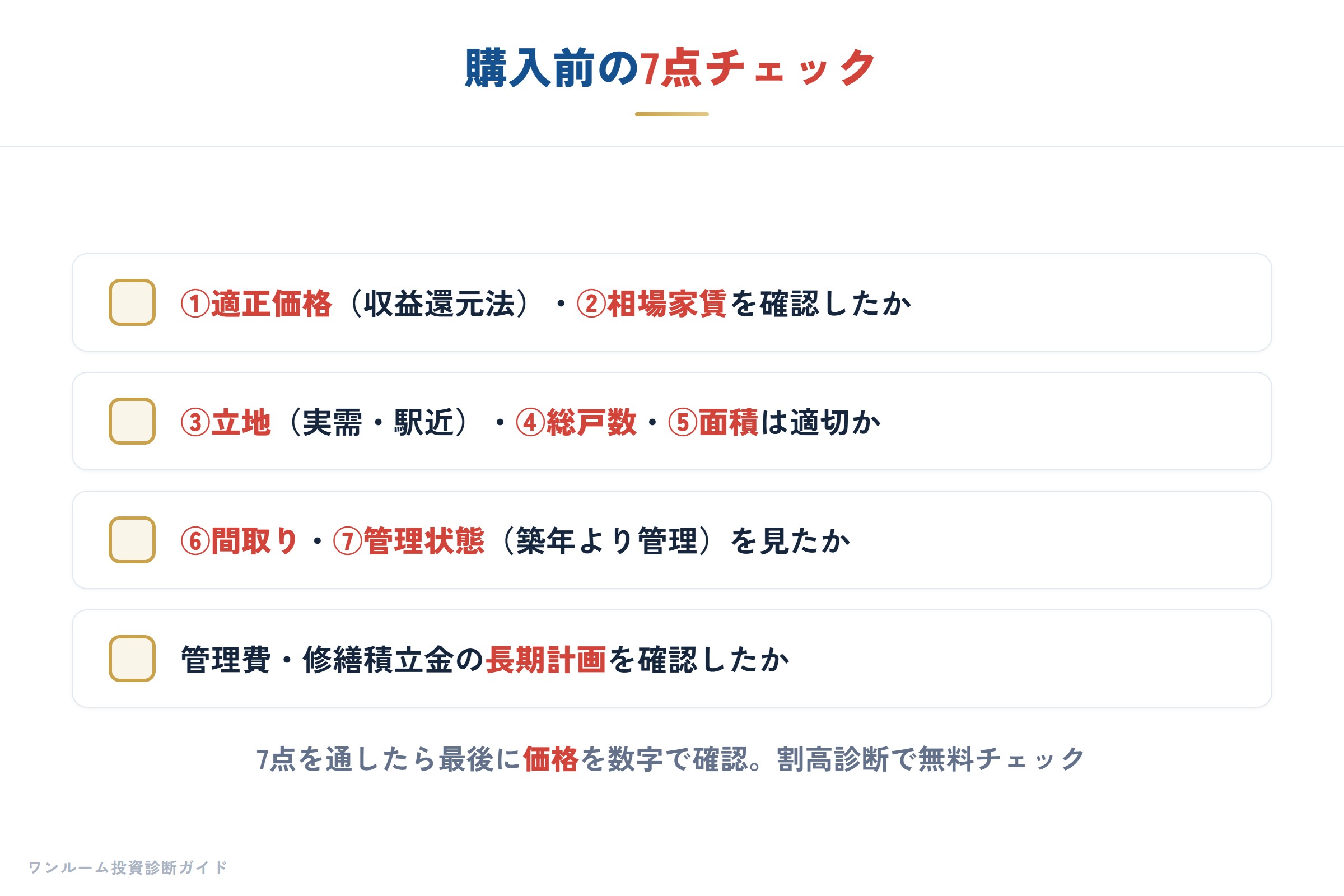 購入前の7点チェック