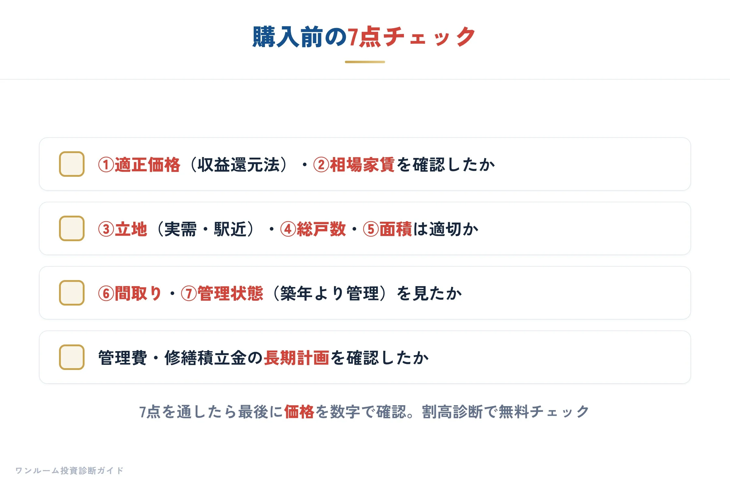 購入前の7点チェック