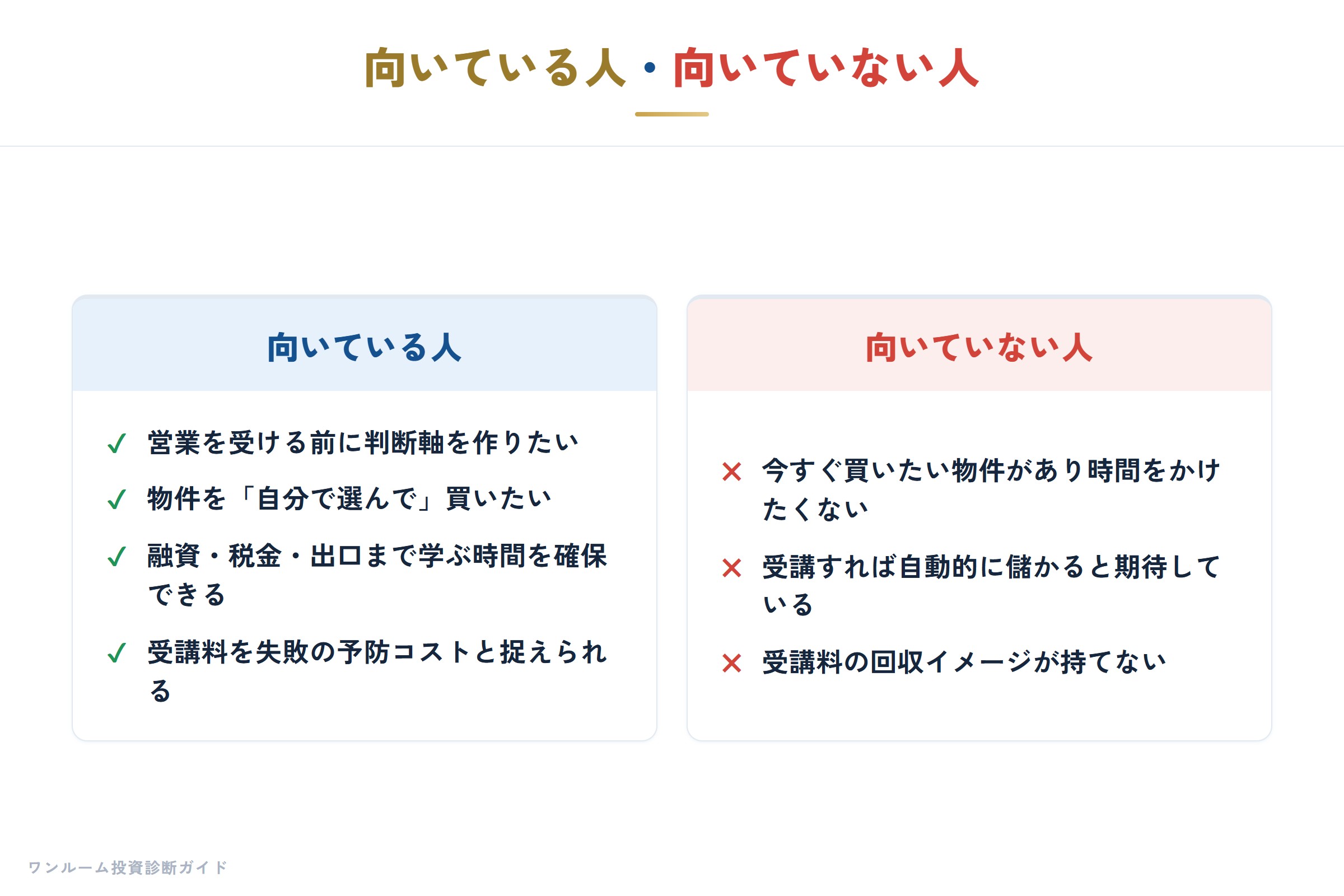 向いている人・向いていない人