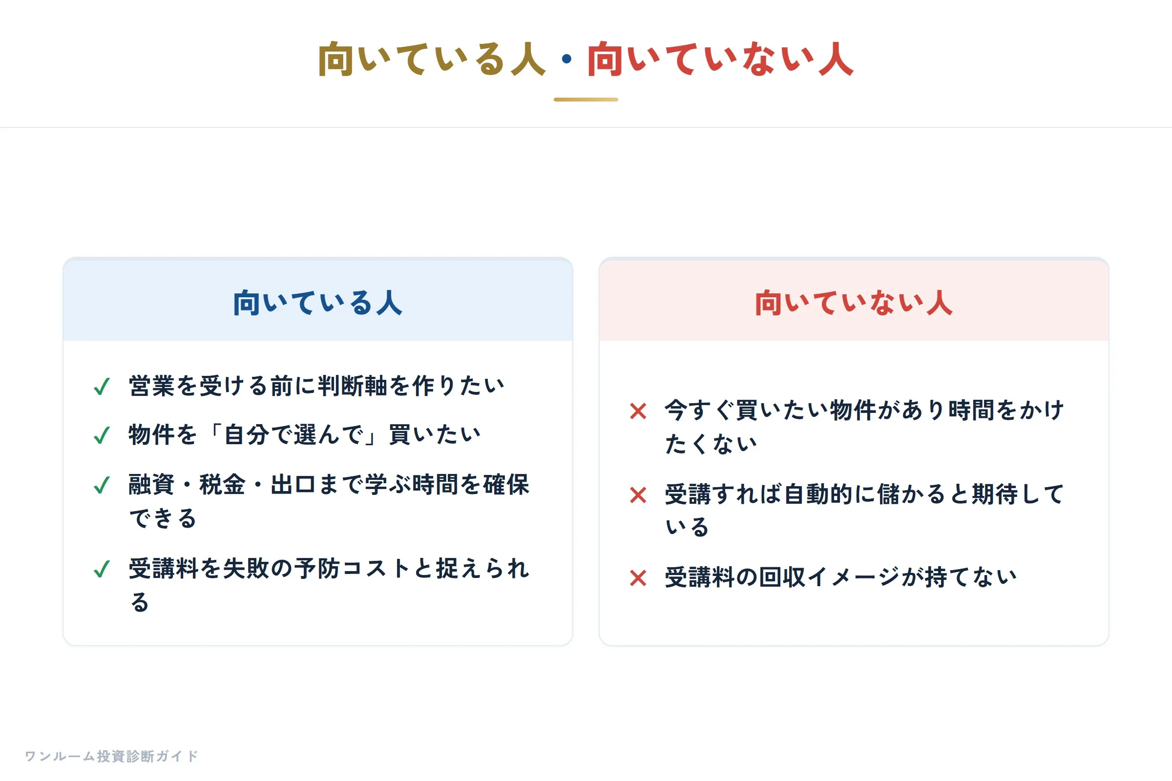 向いている人・向いていない人
