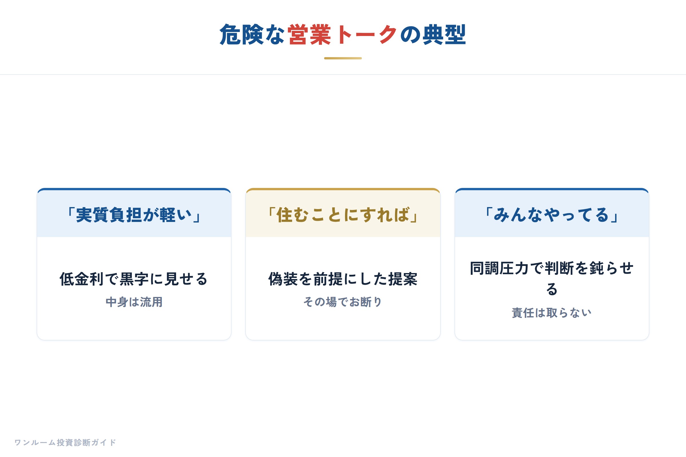 危険な営業トークの例