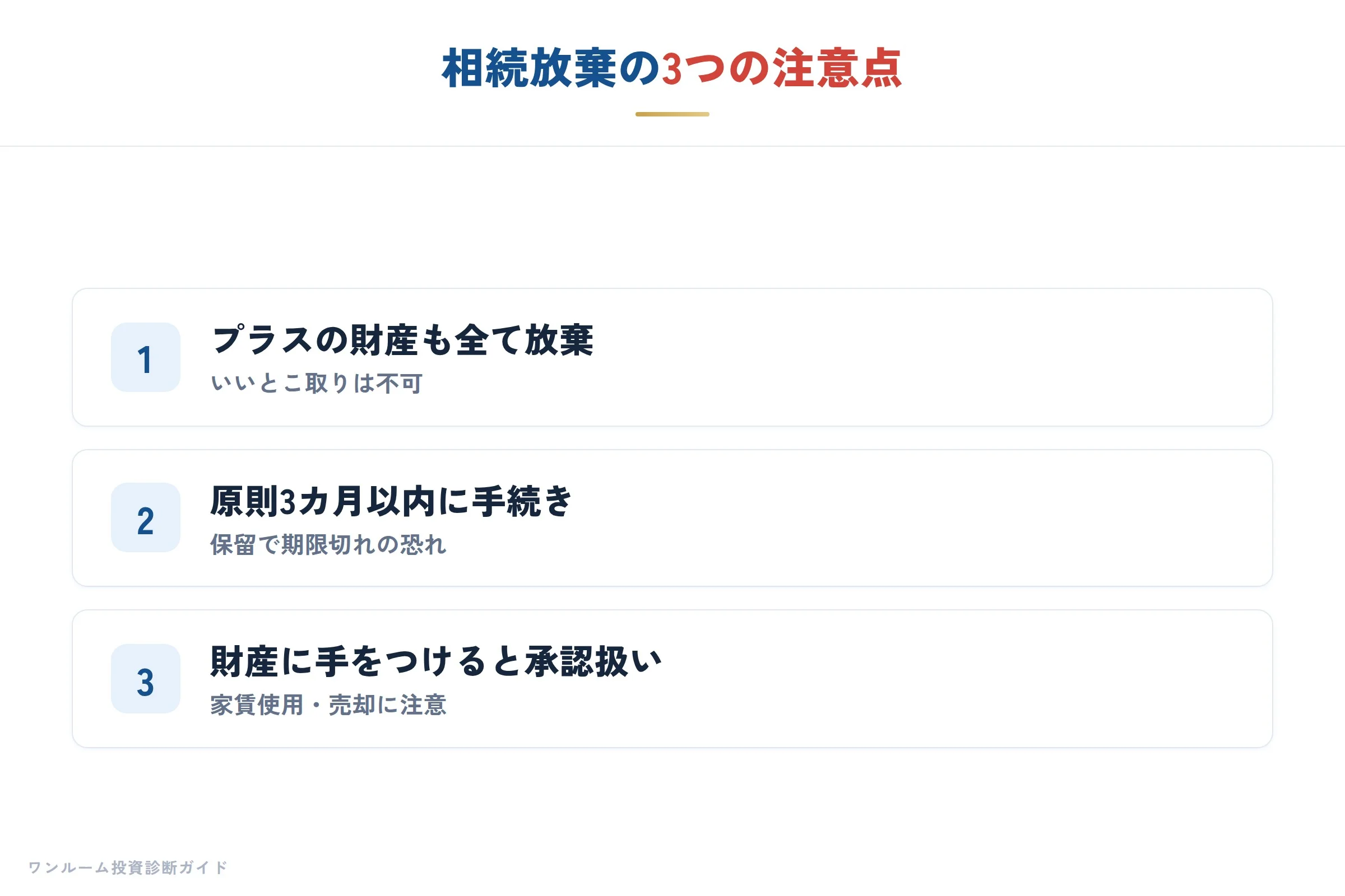 相続放棄の注意点