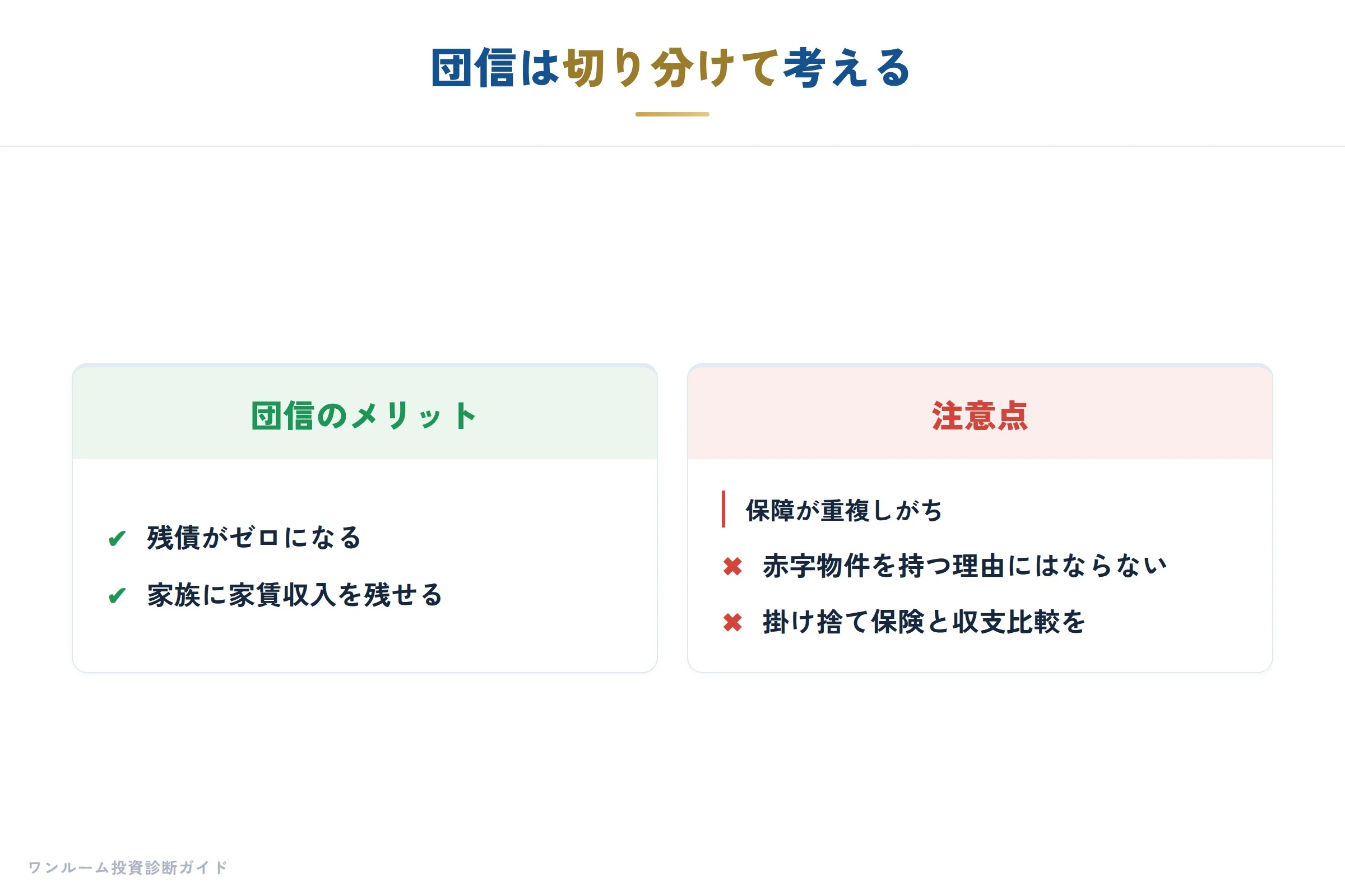 団信の説明を冷静に見る
