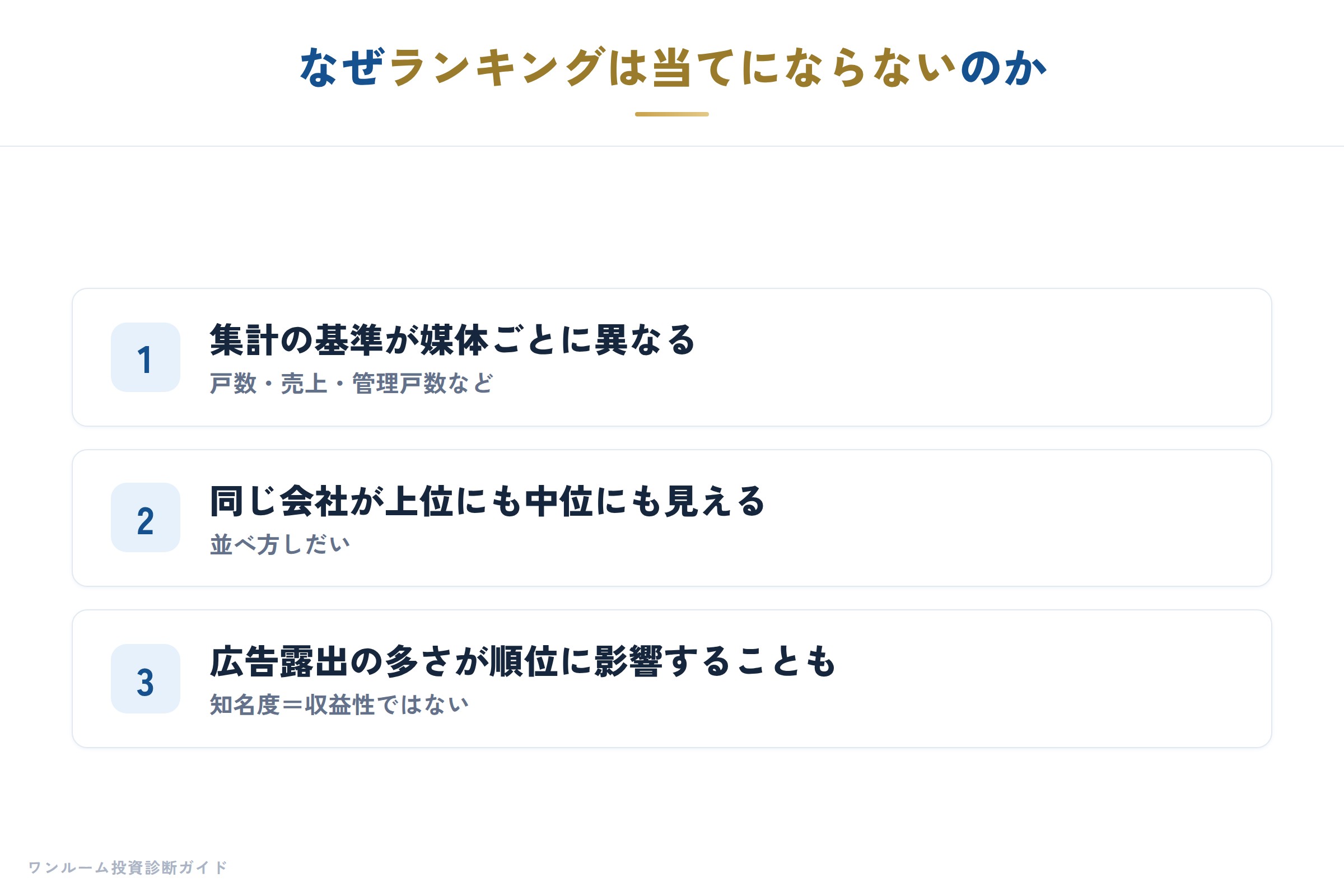5大会社という公式ランキングは存在しないという実像