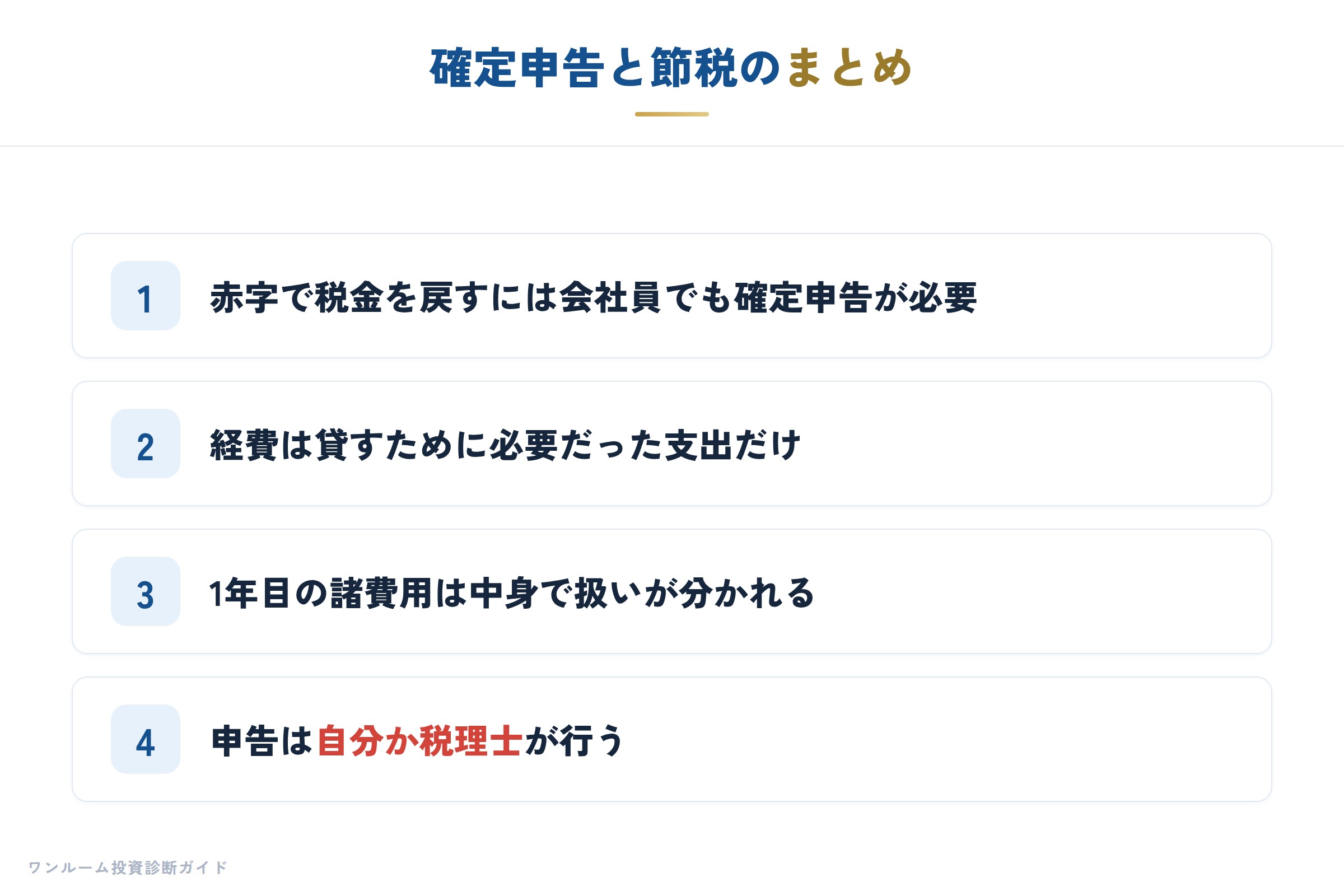 確定申告と節税のまとめ