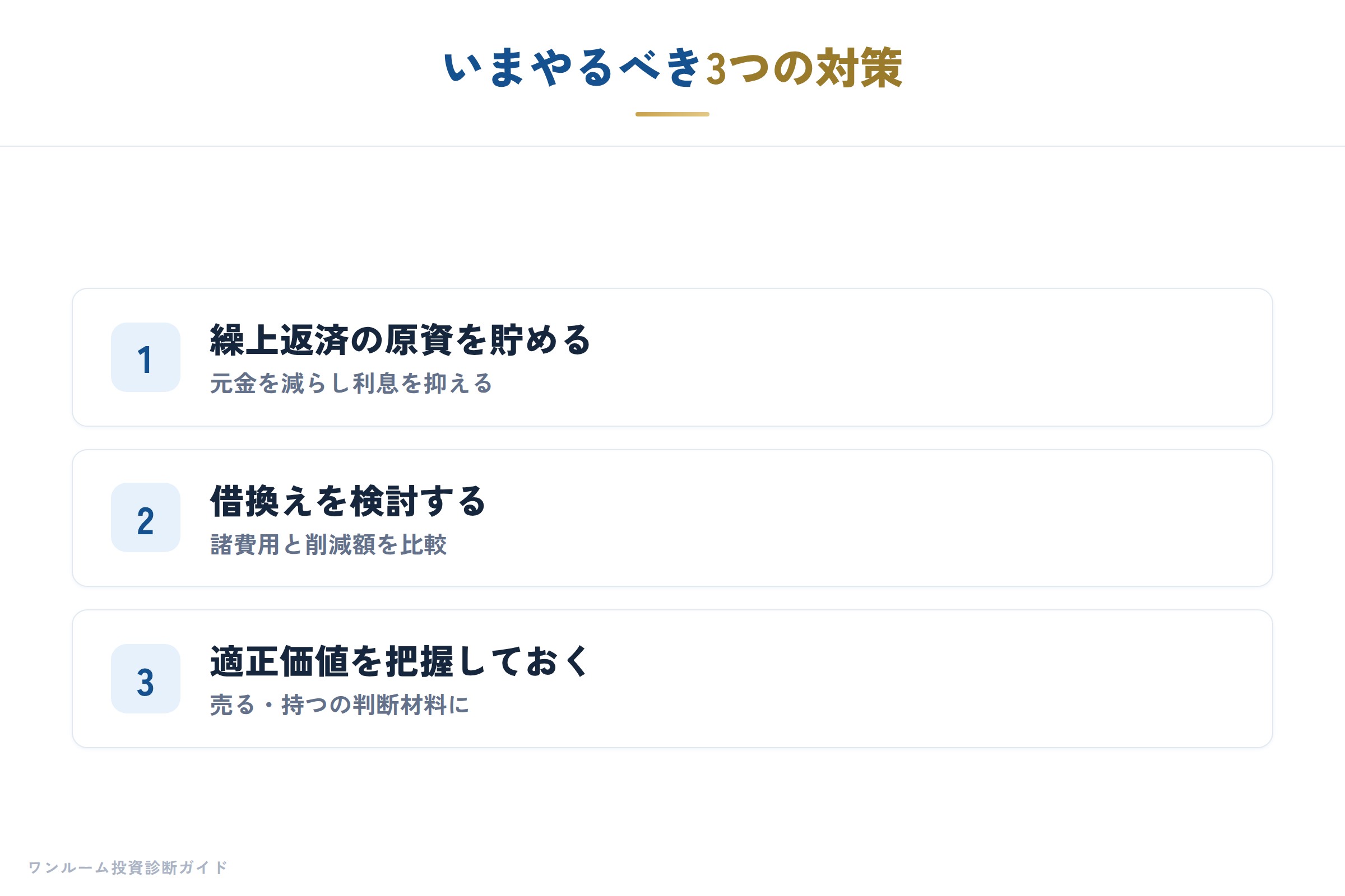 金利上昇局面でやるべき3つの対策
