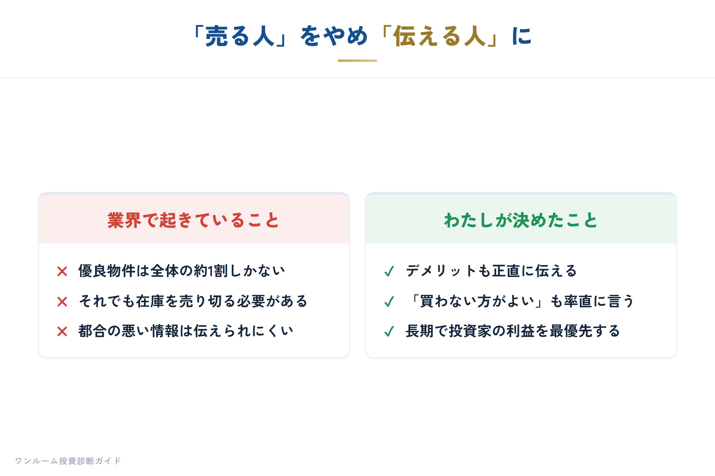 売る人から伝える人へ