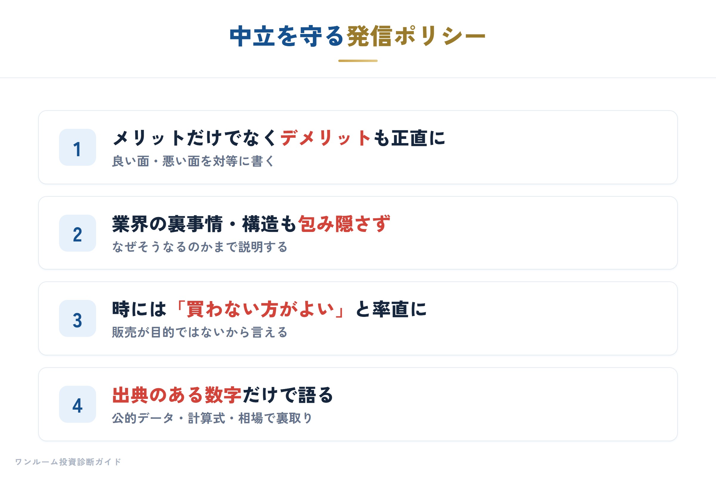 中立を守るための発信ポリシー