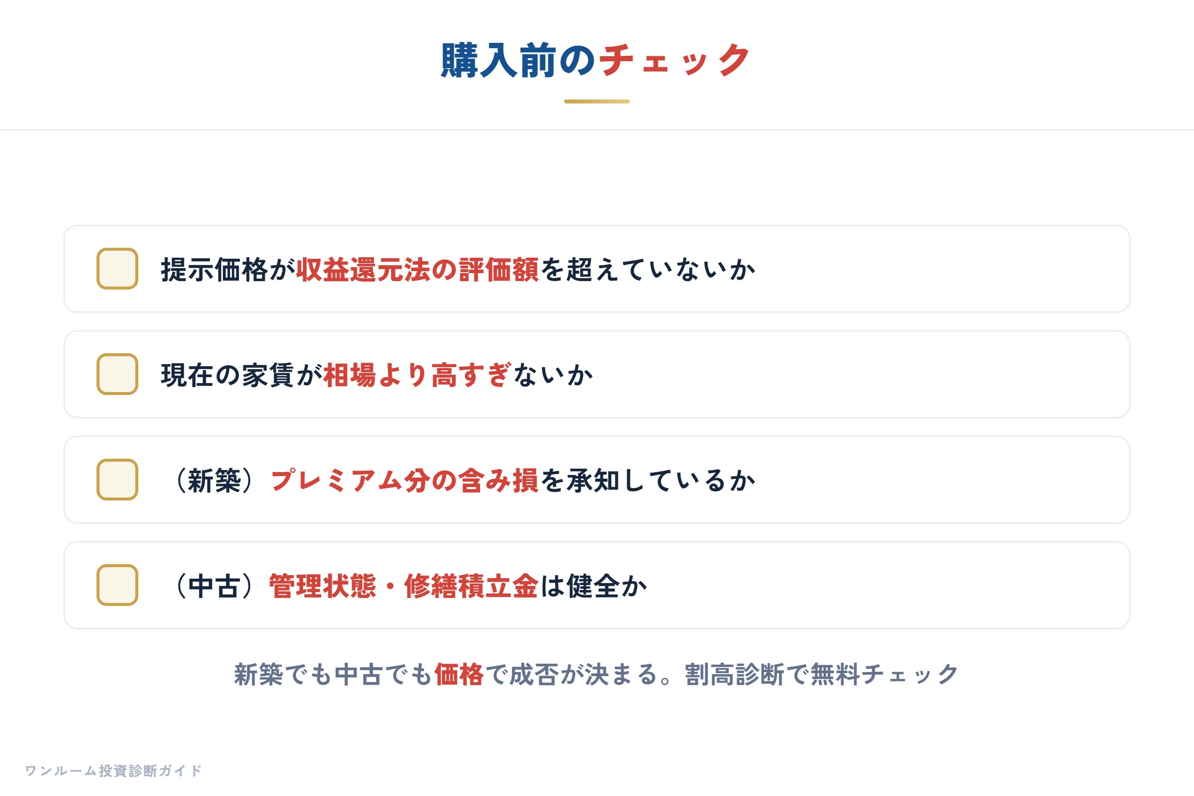 購入前のチェック