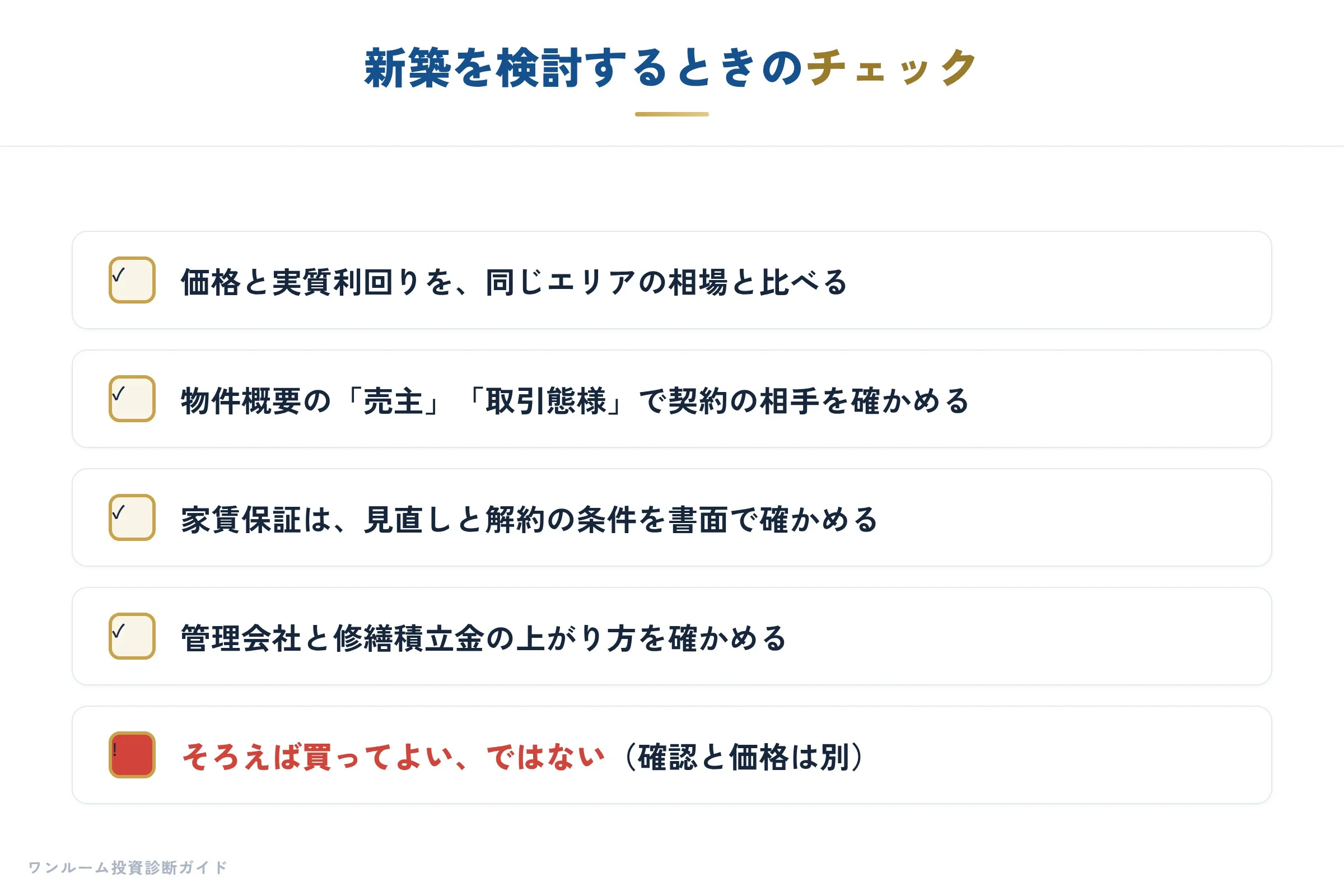 新築を検討するときのチェック
