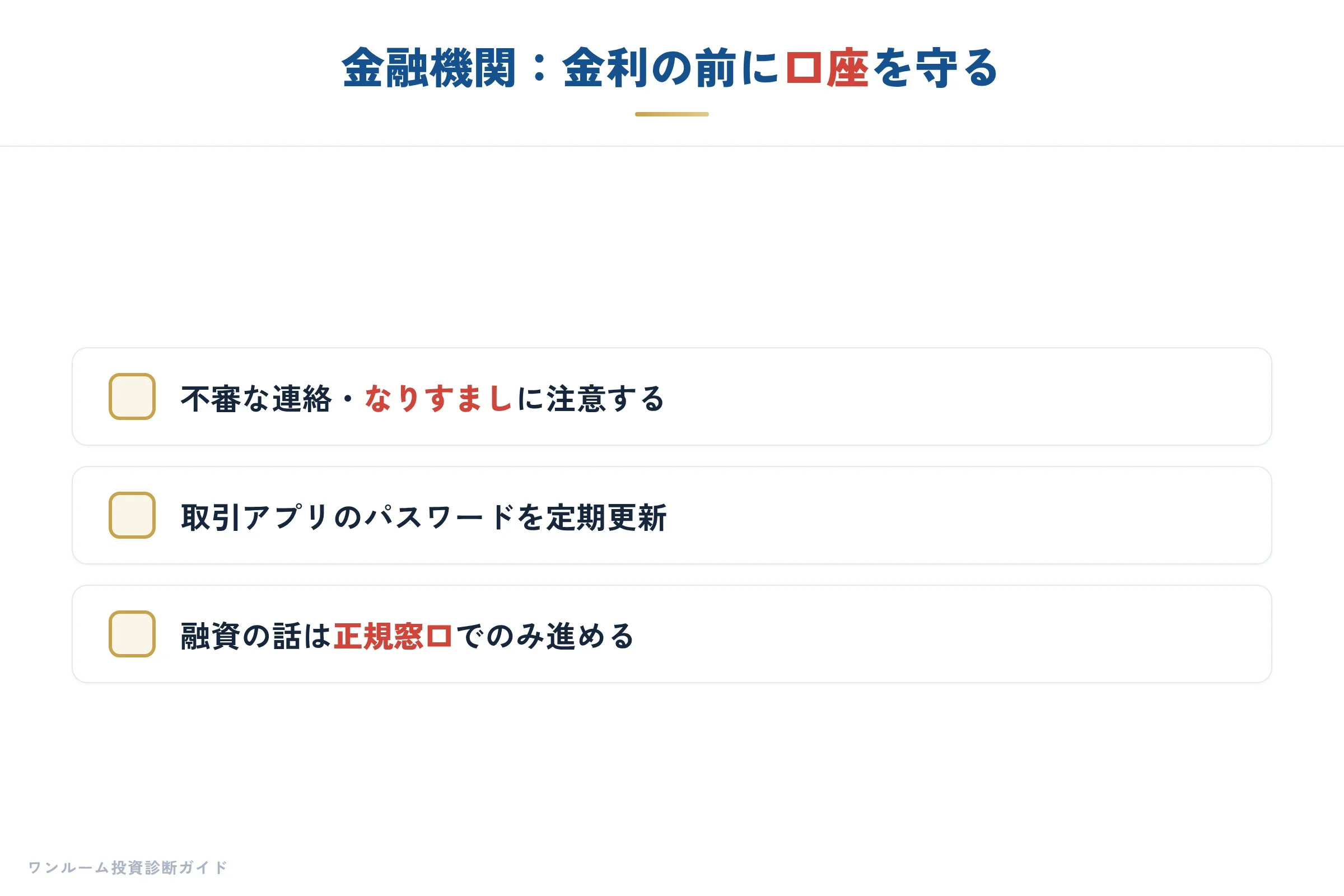 金融機関の要点