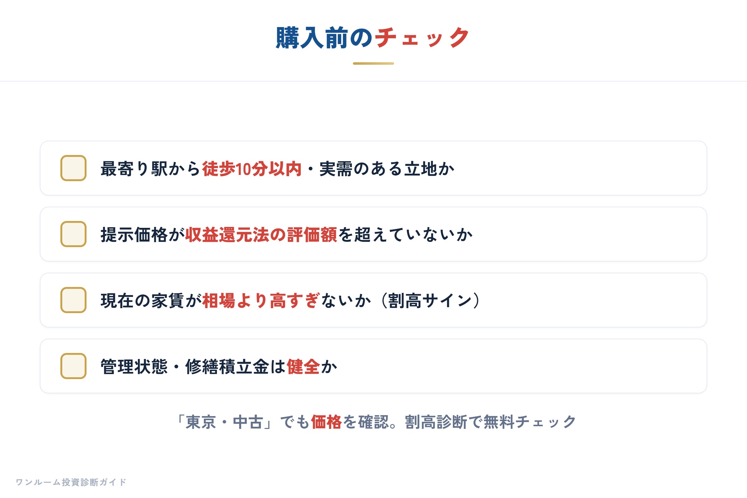 購入前のチェック