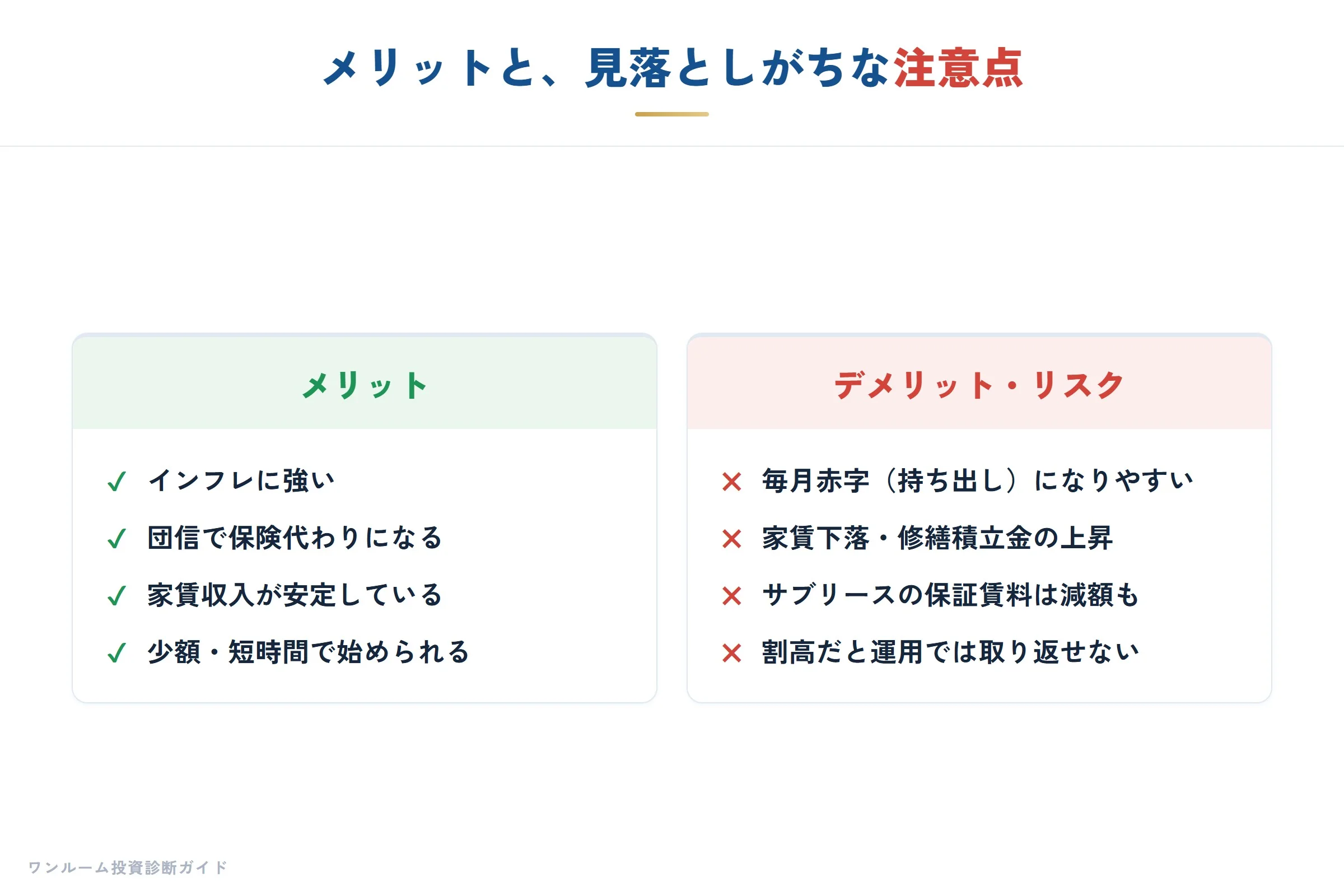 メリットと、見落としがちな注意点