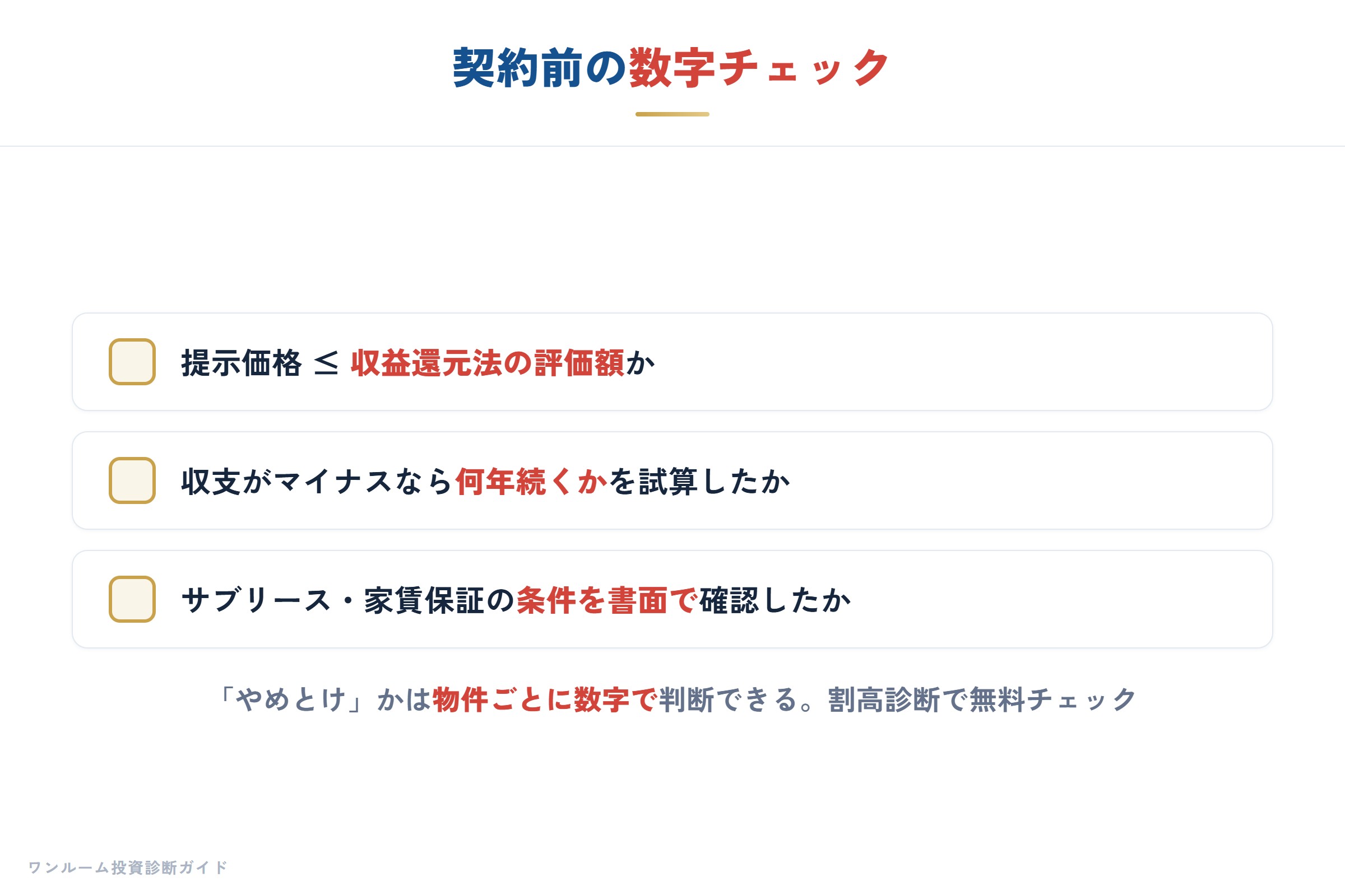 契約前のセルフ診断