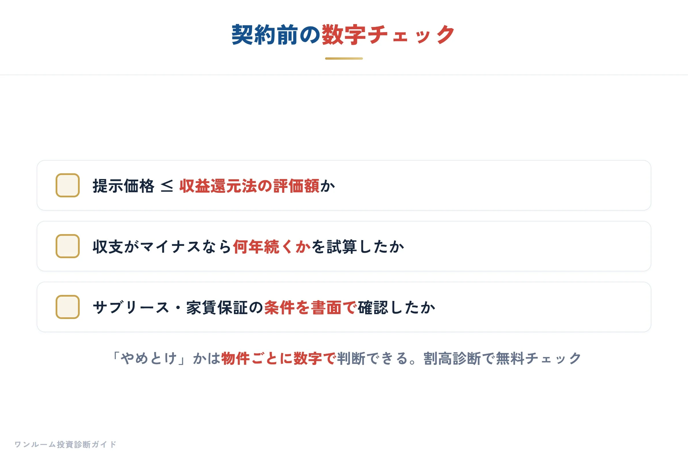 契約前のセルフ診断