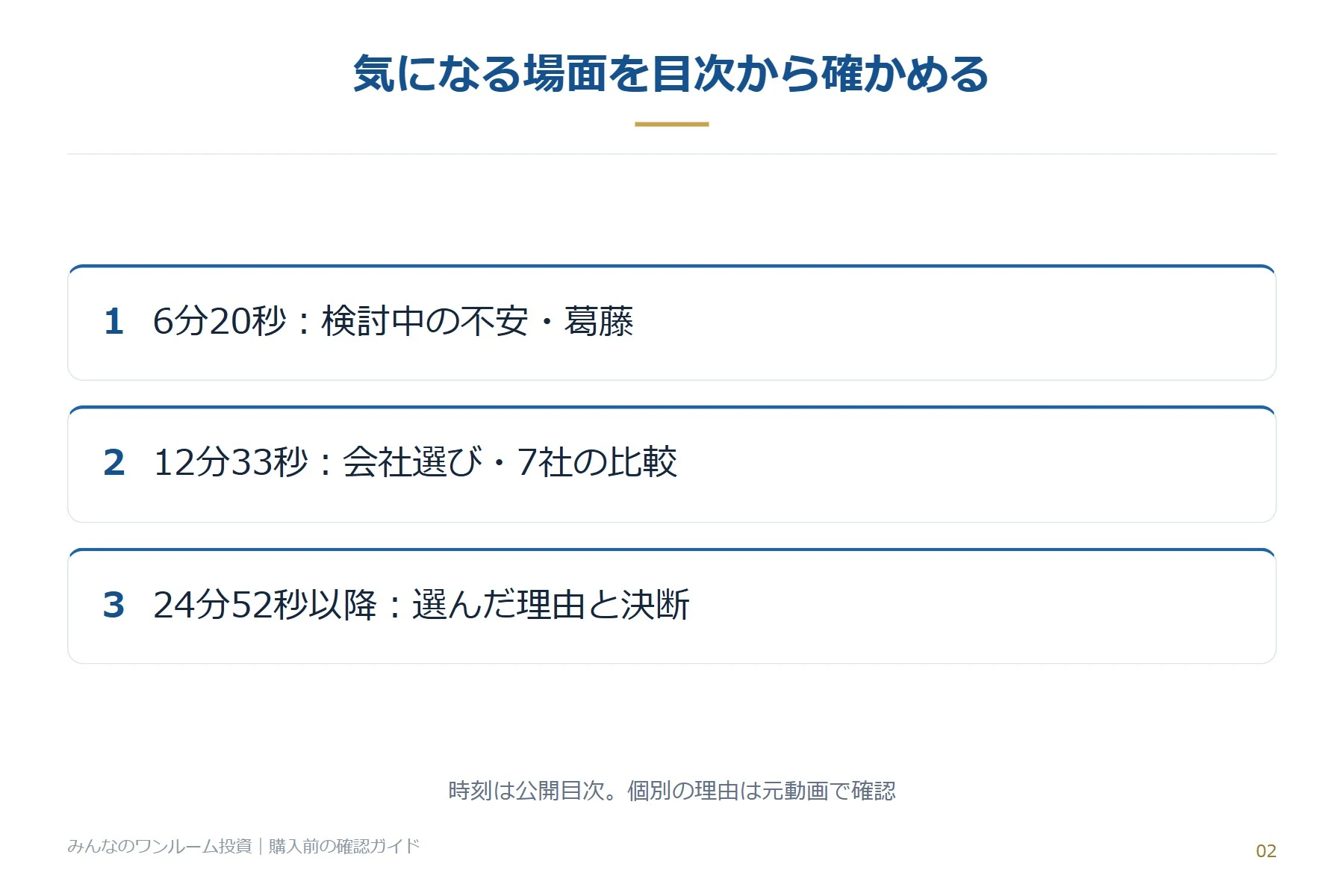 気になる場面を目次から確かめる
