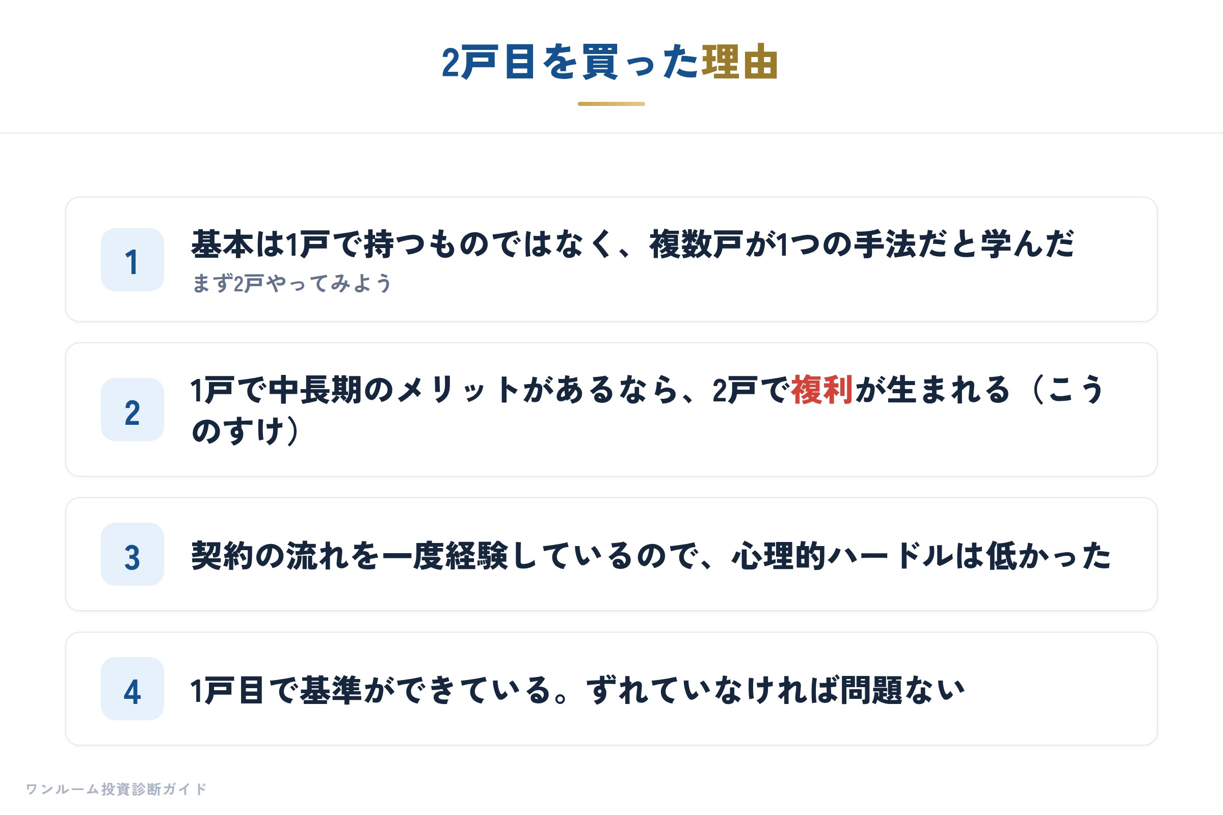 2戸目を買った理由
